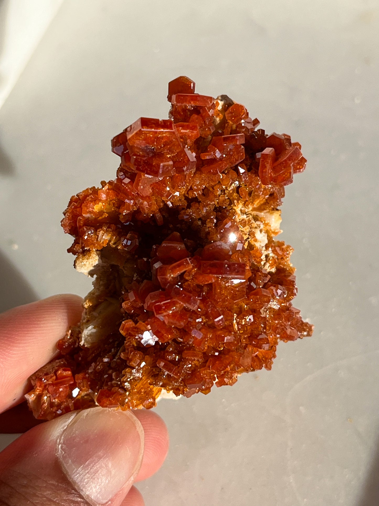 A Grade Vanadinite on Barite Specimen #E