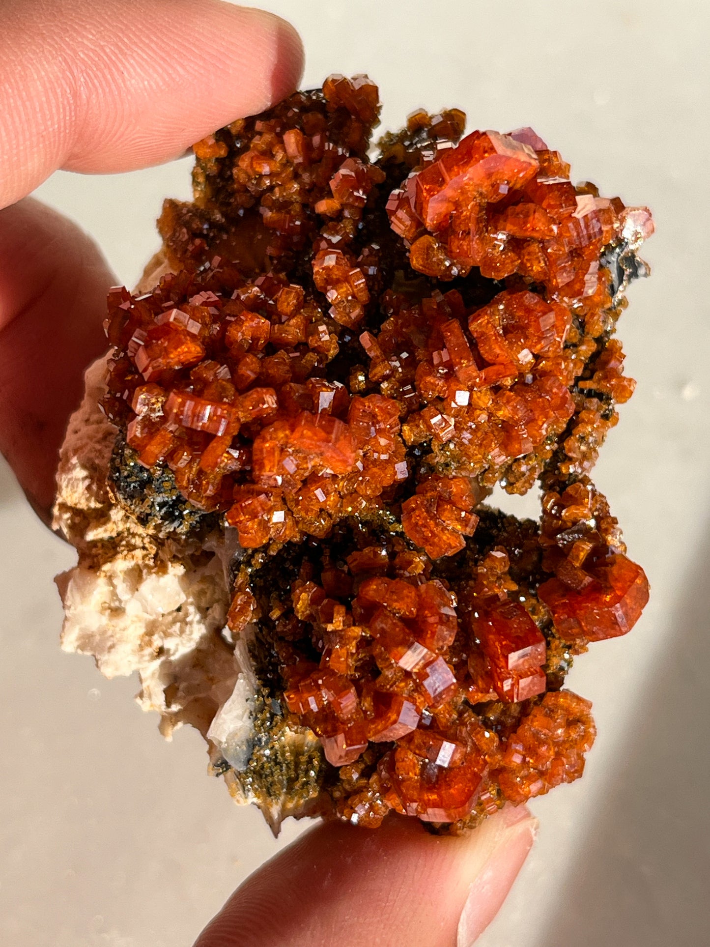 A Grade Vanadinite on Barite Specimen #G