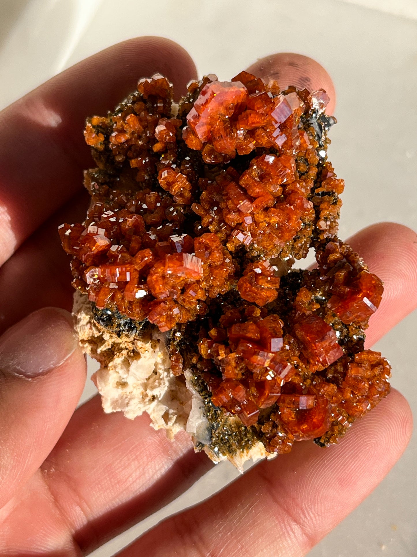 A Grade Vanadinite on Barite Specimen #G