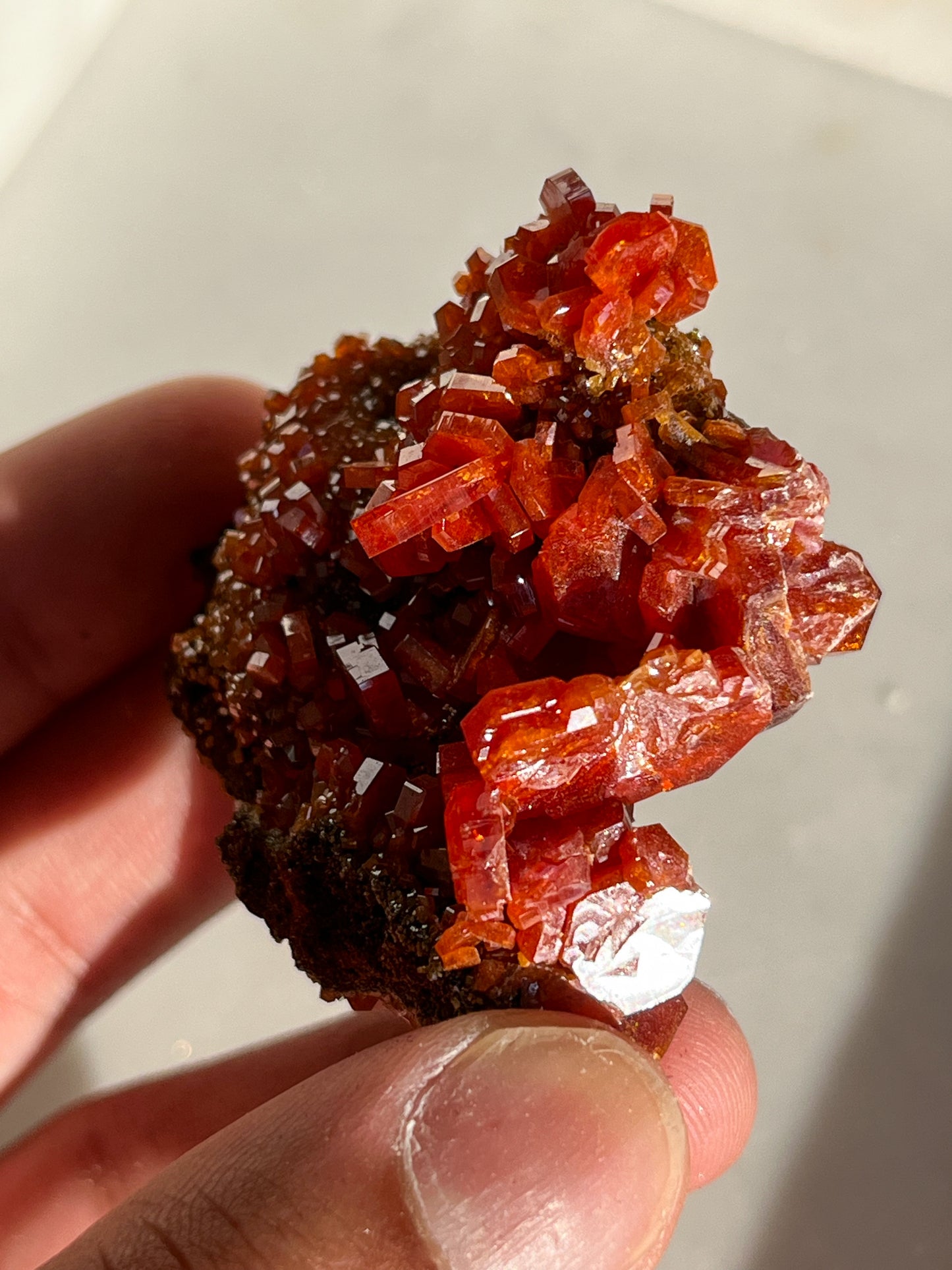 A Grade Vanadinite on Barite Specimen #H