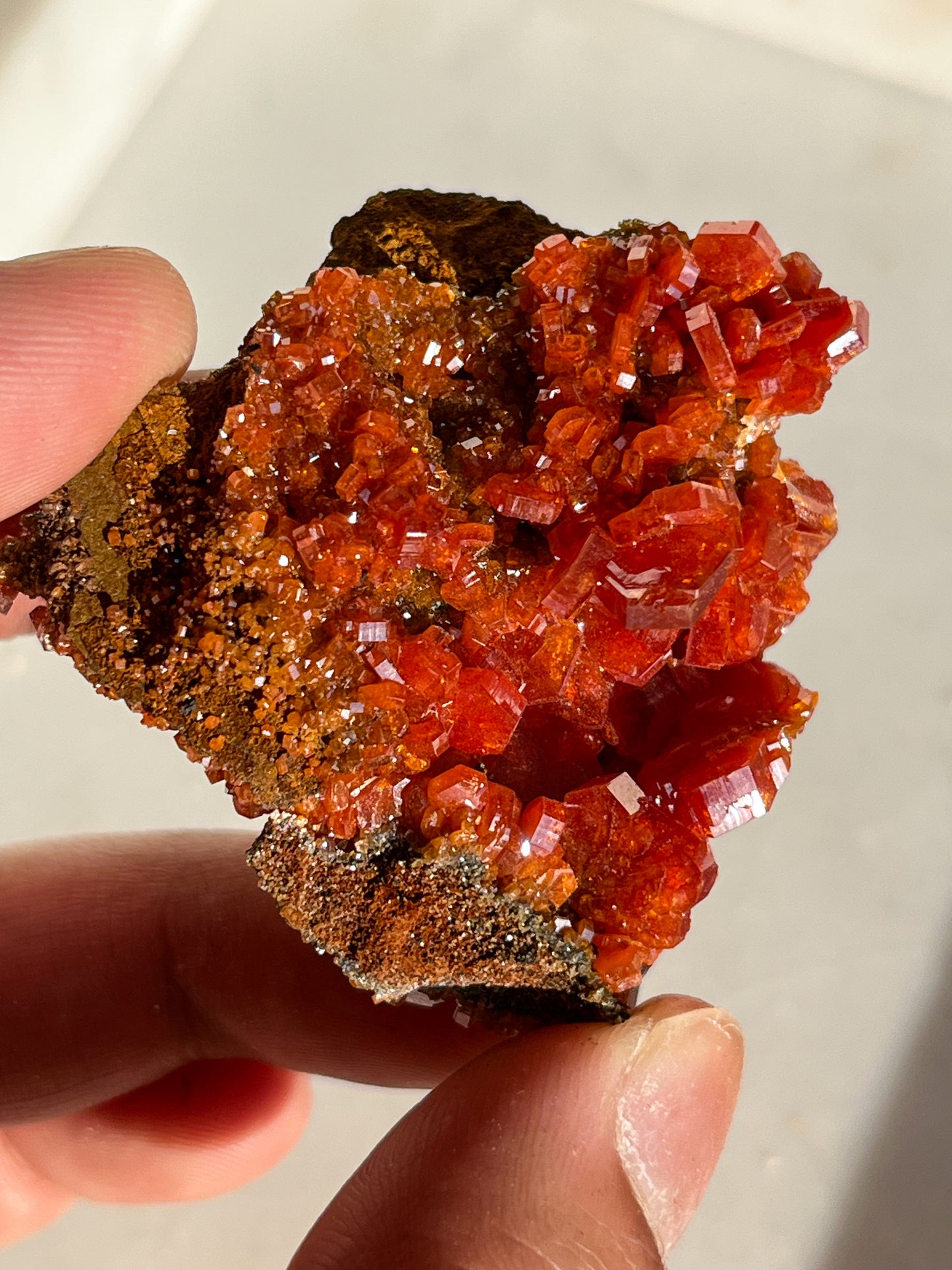 A Grade Vanadinite on Barite Specimen #H