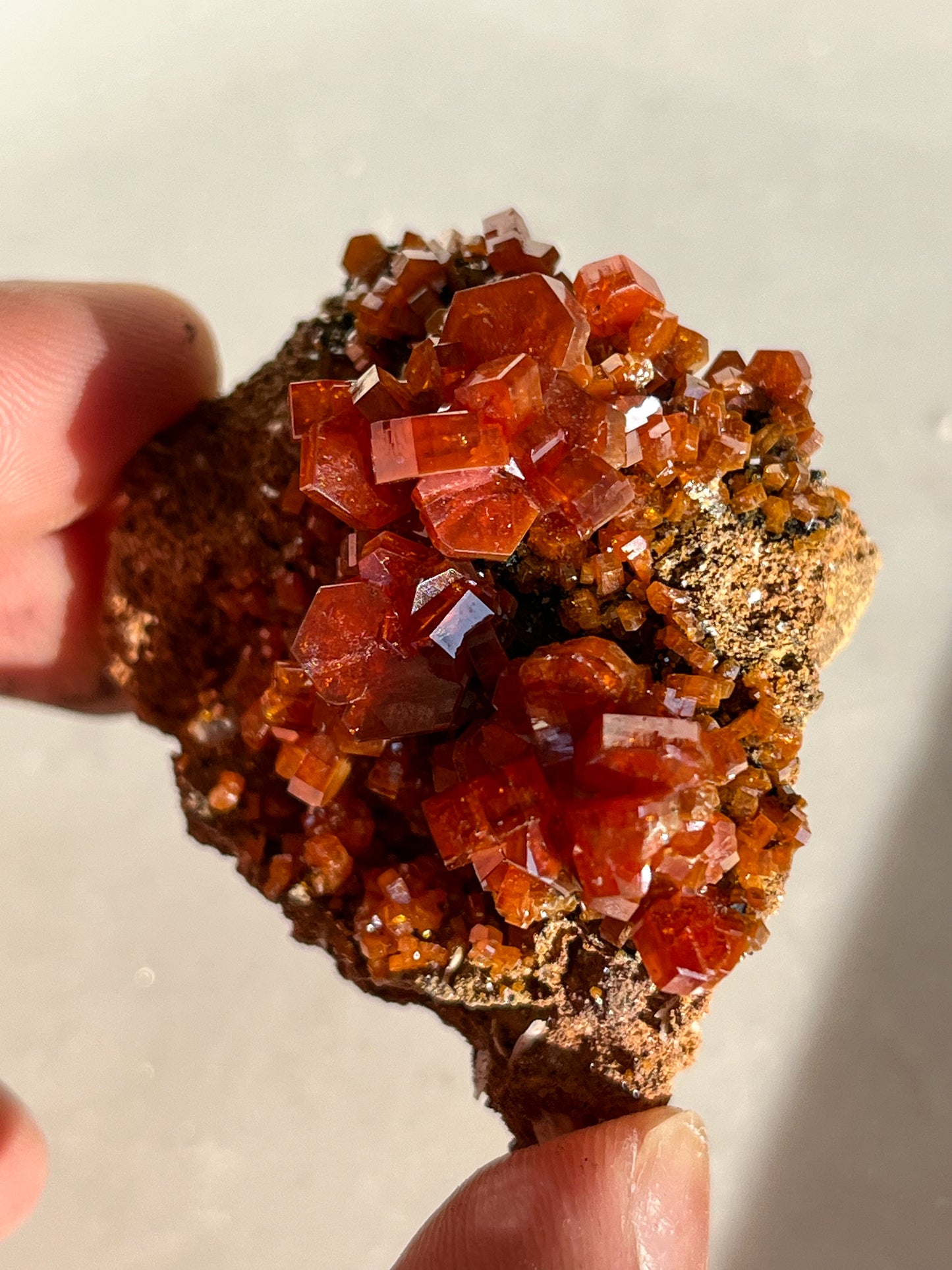 A Grade Vanadinite on Barite Specimen #I