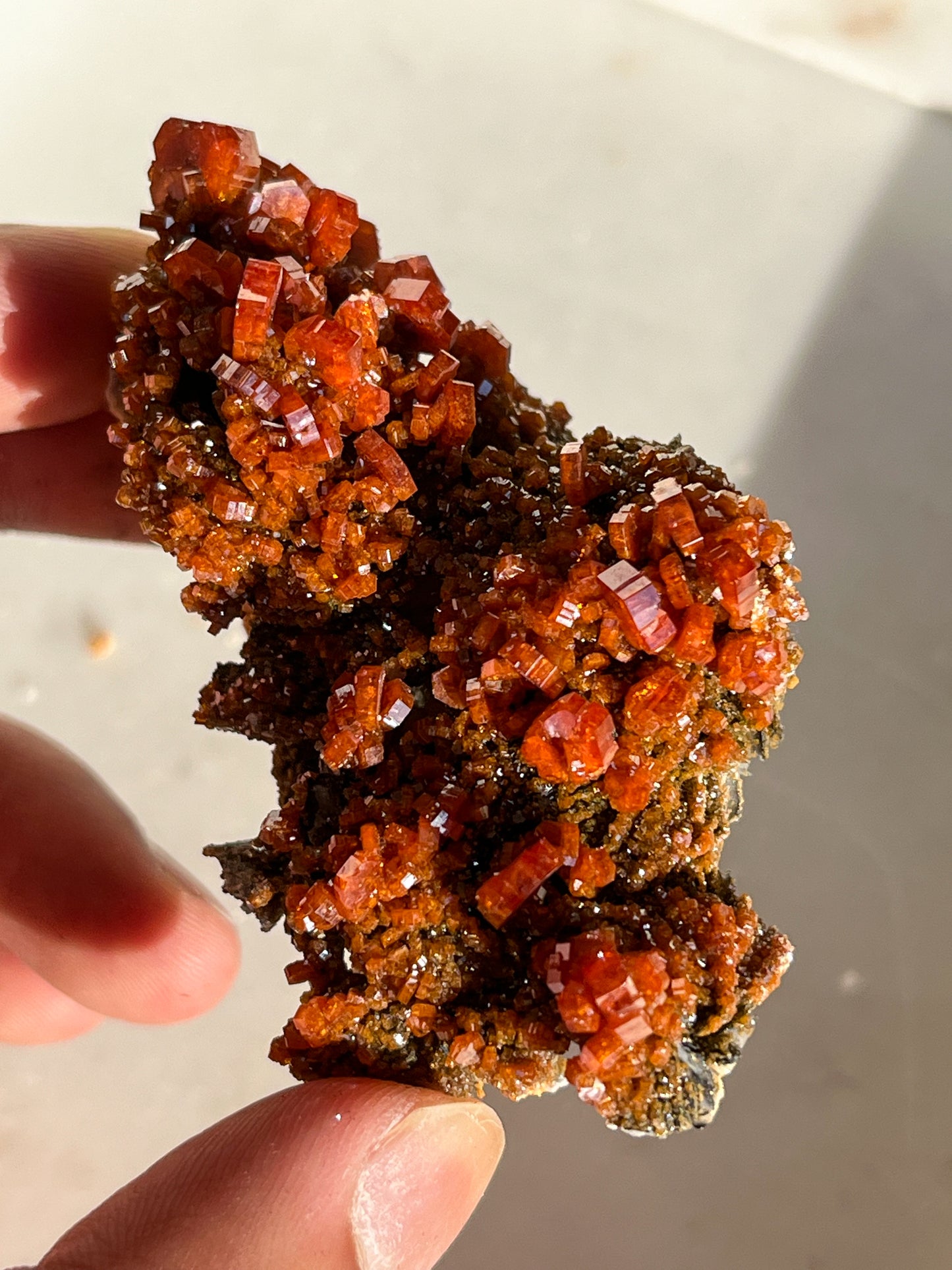 A Grade Vanadinite on Barite Specimen #J