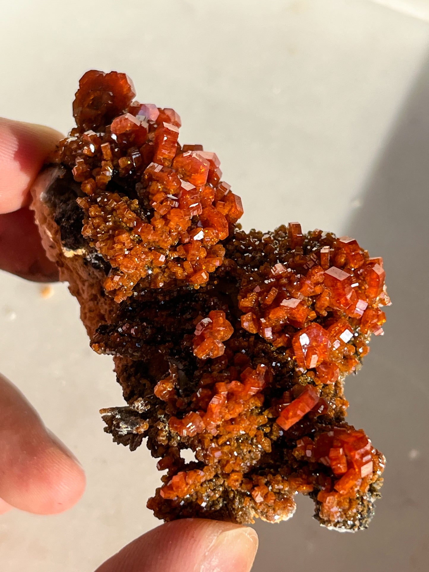 A Grade Vanadinite on Barite Specimen #J