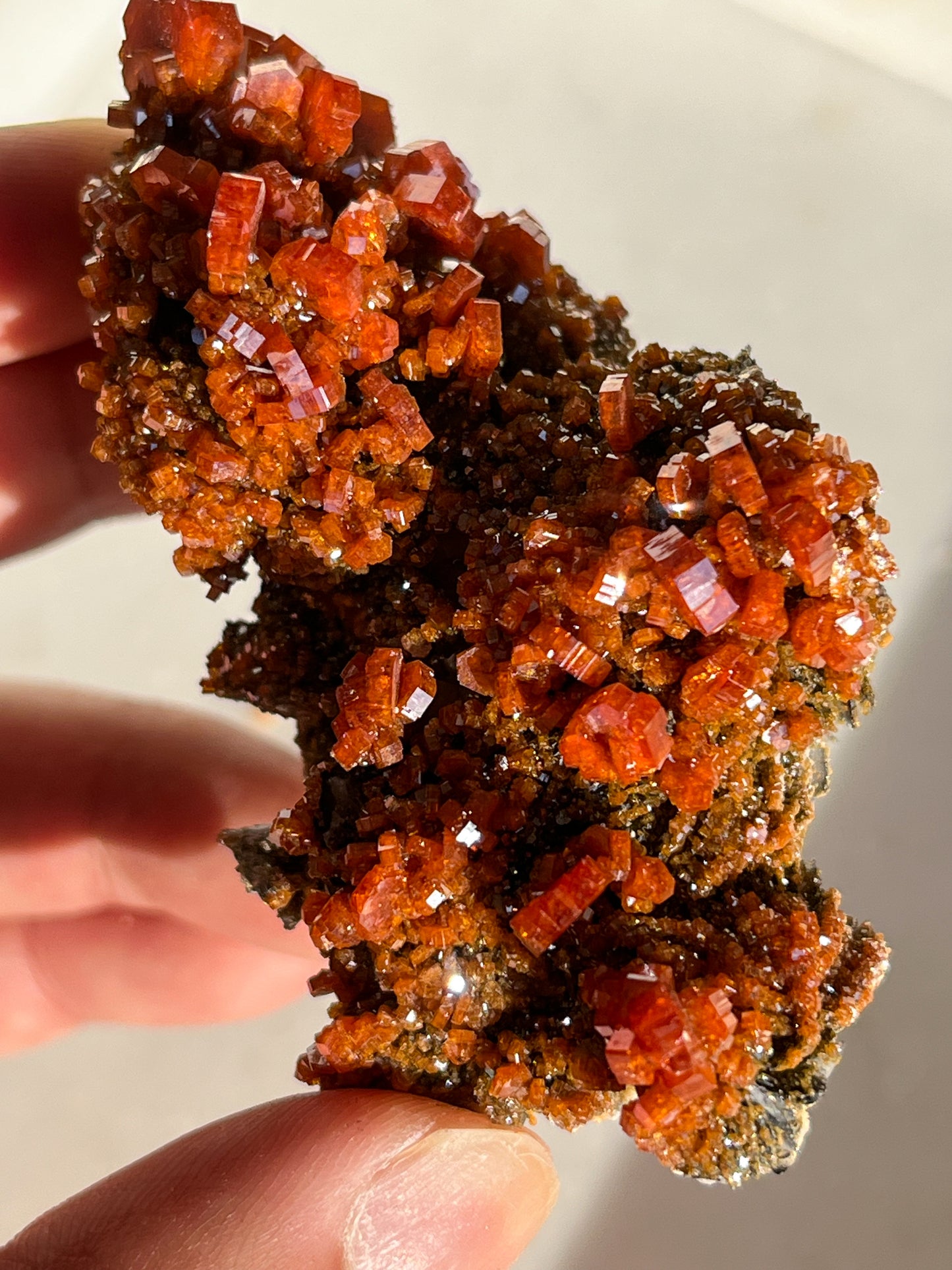 A Grade Vanadinite on Barite Specimen #J