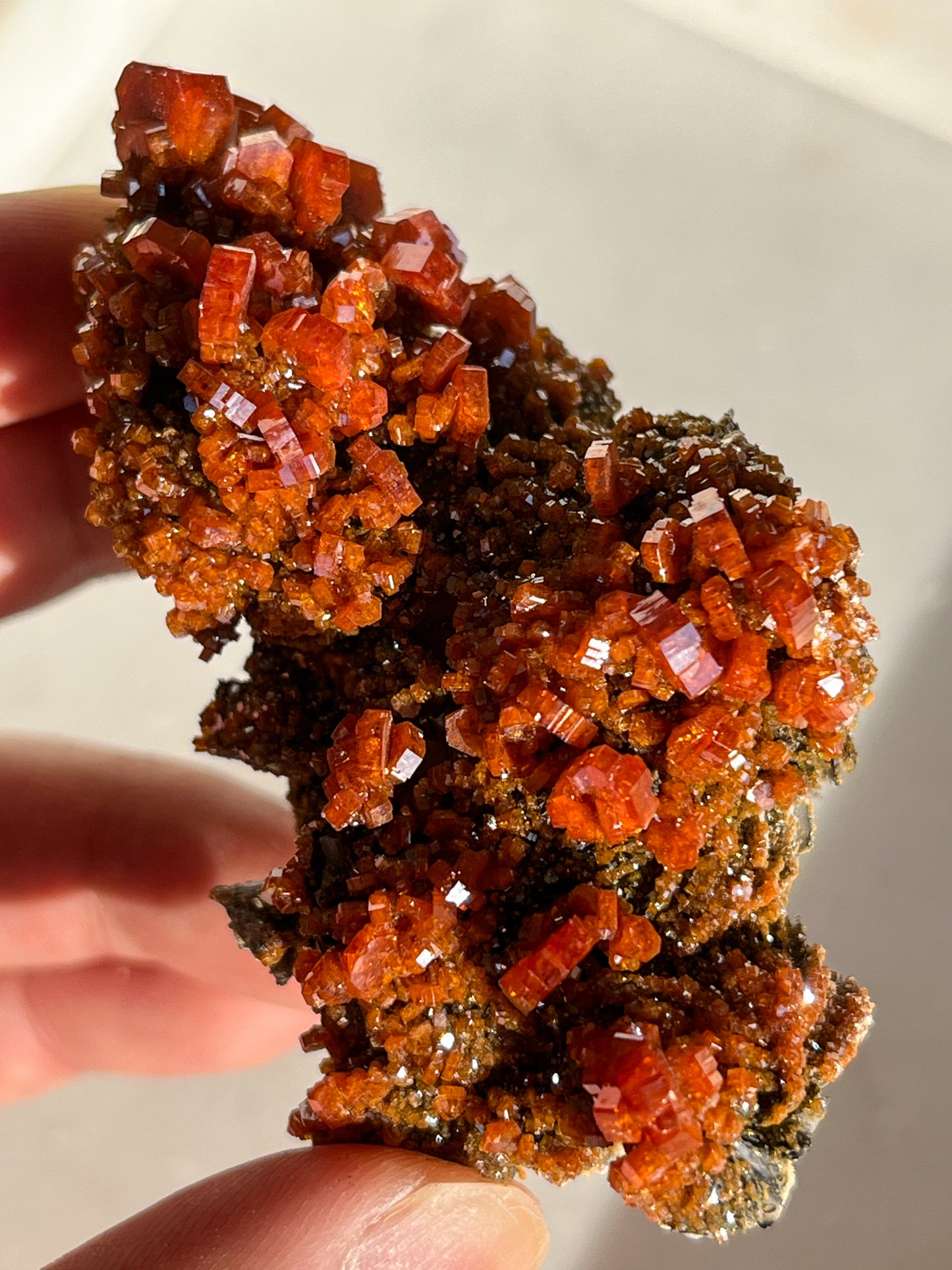 A Grade Vanadinite on Barite Specimen #J