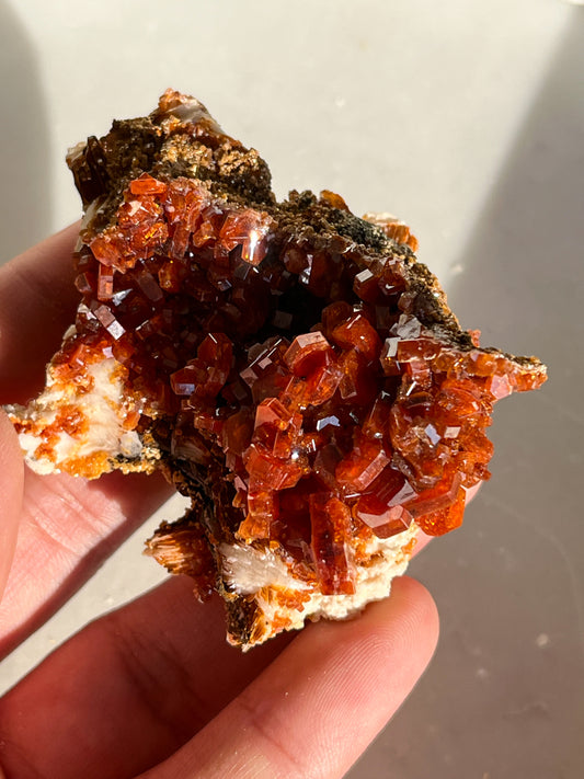 A Grade Vanadinite on Barite Specimen #K