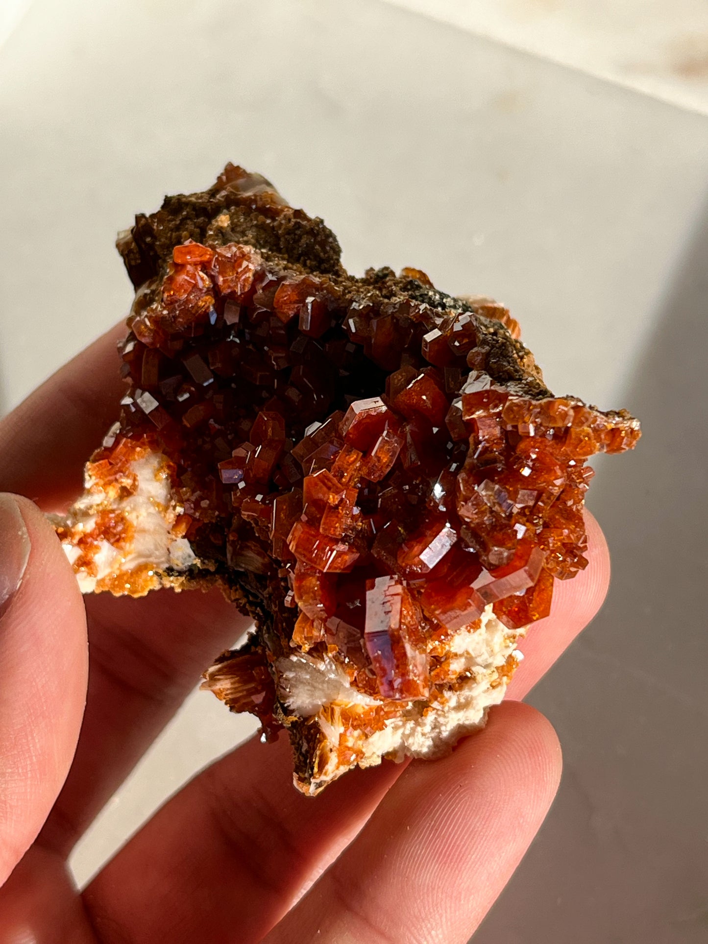 A Grade Vanadinite on Barite Specimen #K