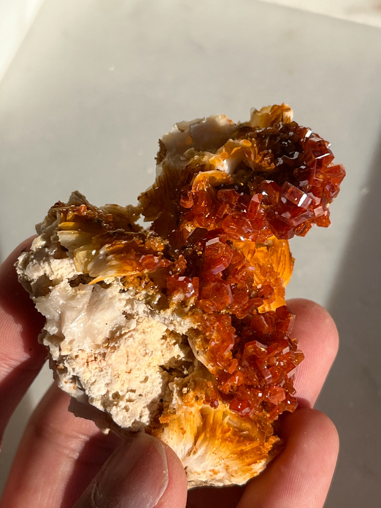 A Grade Vanadinite on Barite Specimen #L