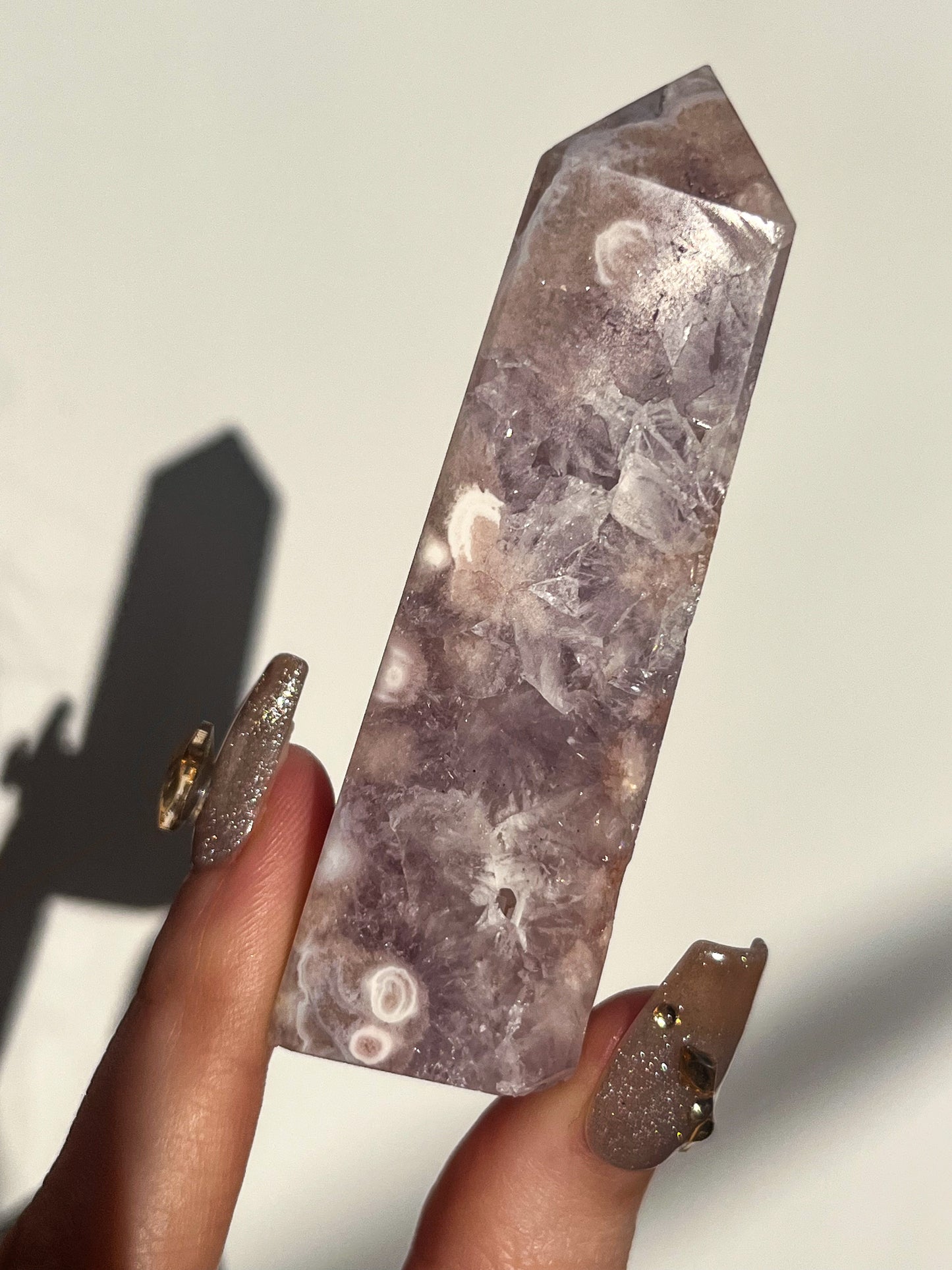A Grade Pink Amethyst Tower #C
