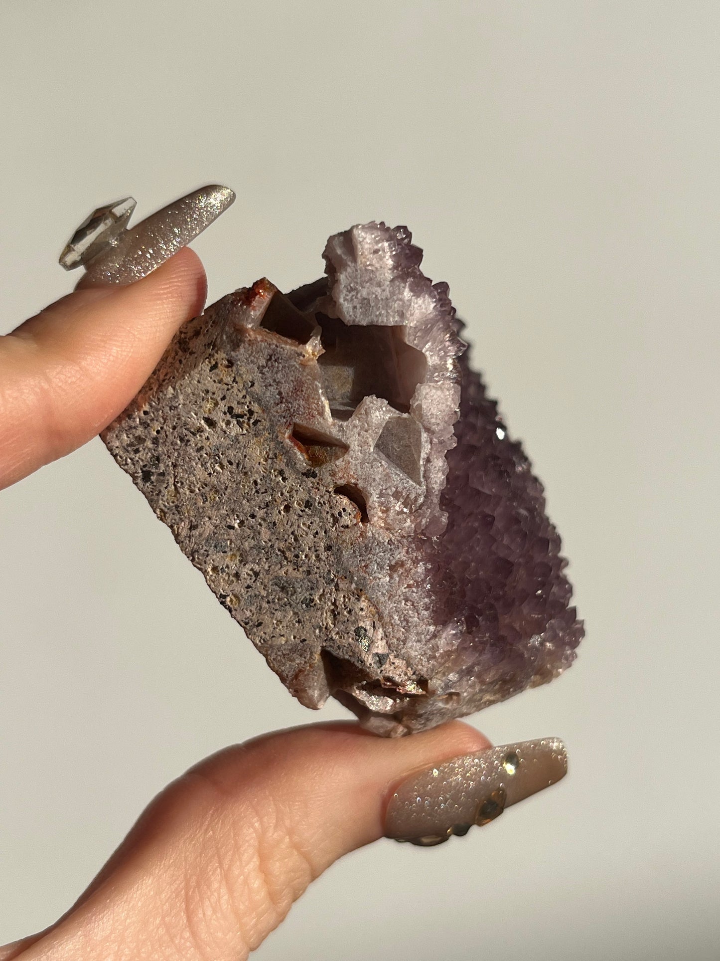 Alacam Amethyst with Barite Pseudomorph Specimen A (Self standing)