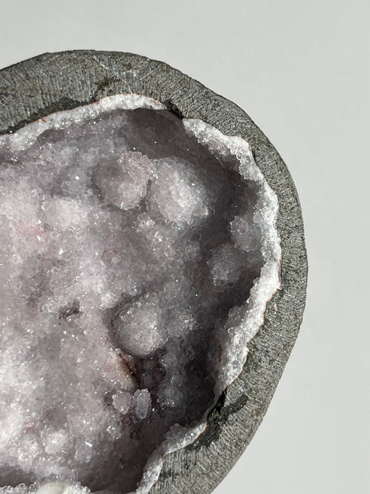 Amethyst and Chalcedony Geode Cave in Basalt A