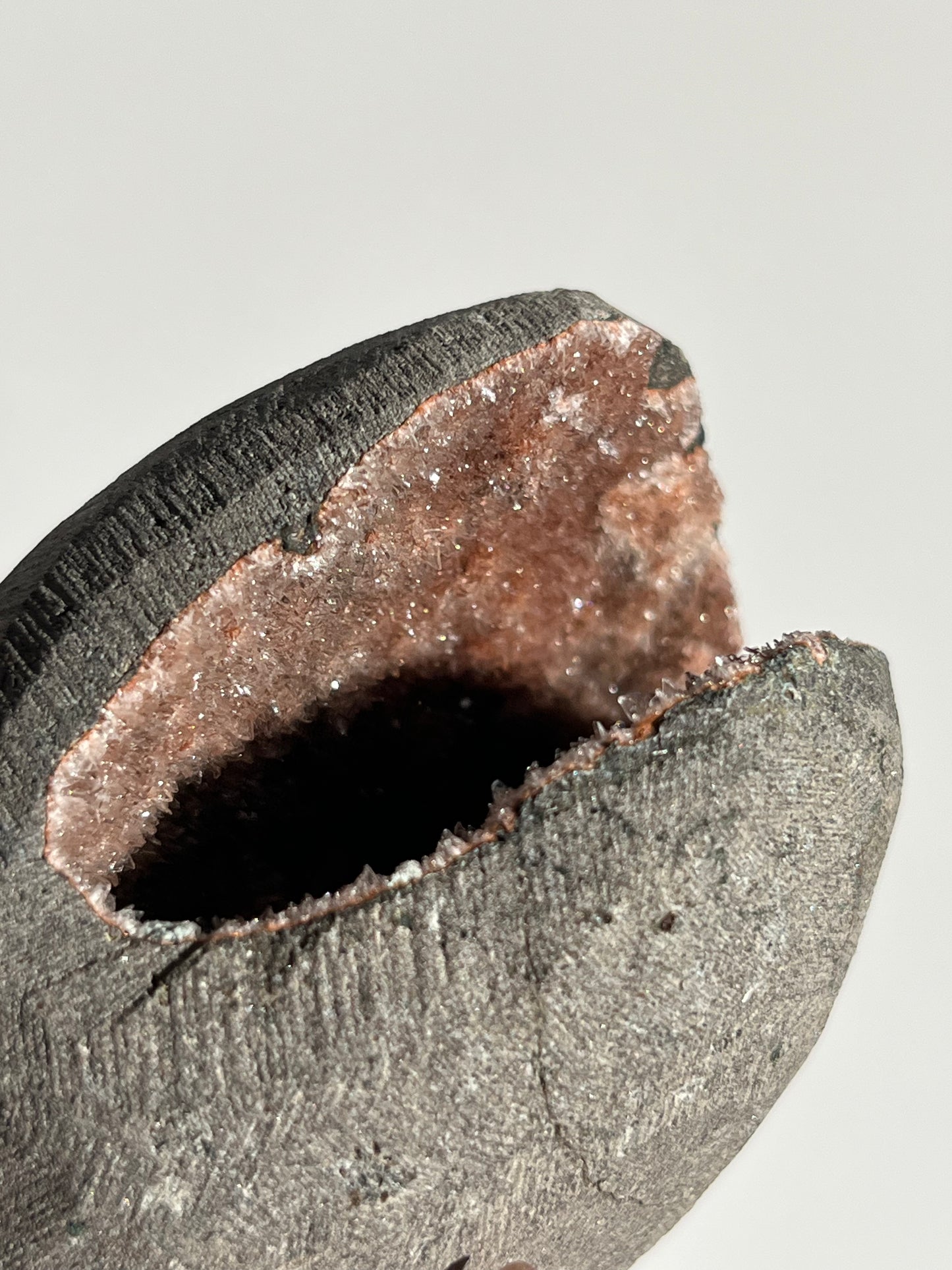 'Whaley' Red Heulandite with Gyrolite Geode Cave in Basalt L