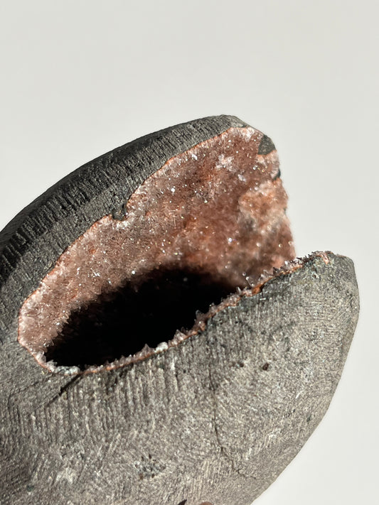 'Whaley' Red Heulandite with Gyrolite Geode Cave in Basalt L