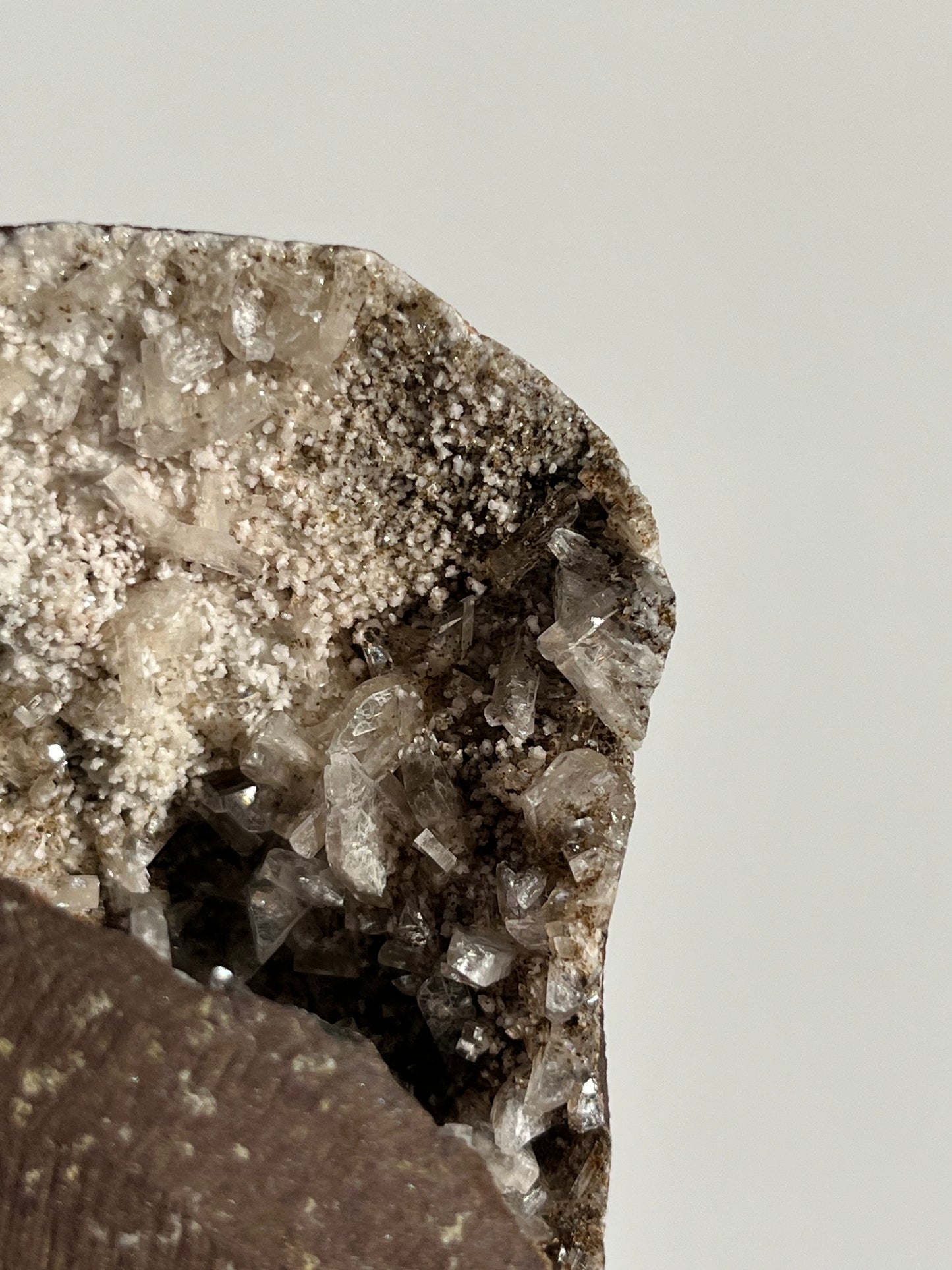Clear Heulandite with Mordenite Geode Cave in Basalt N