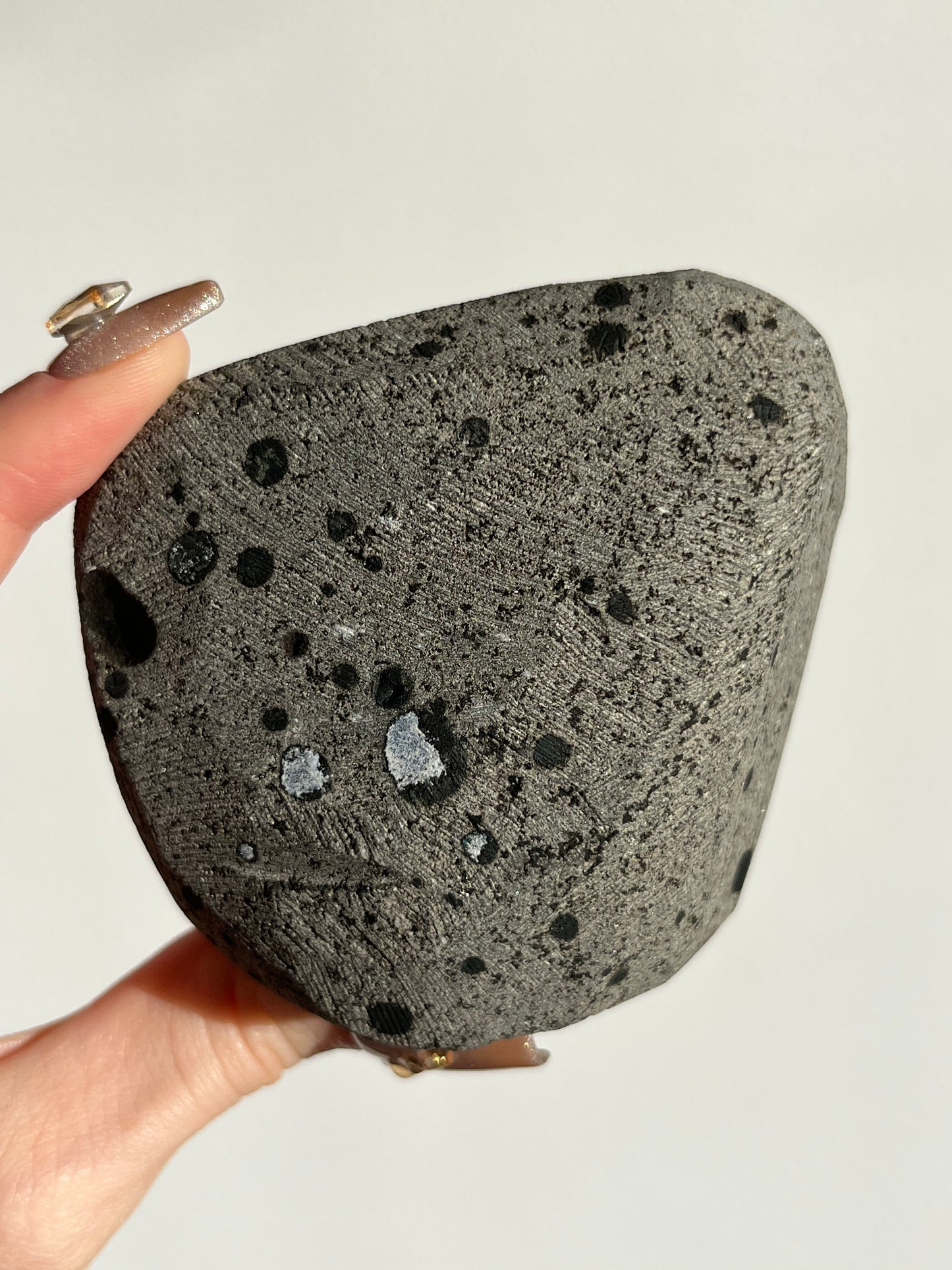 Blue Chalcedony with Apophyllite Geode Cave in Basalt AB