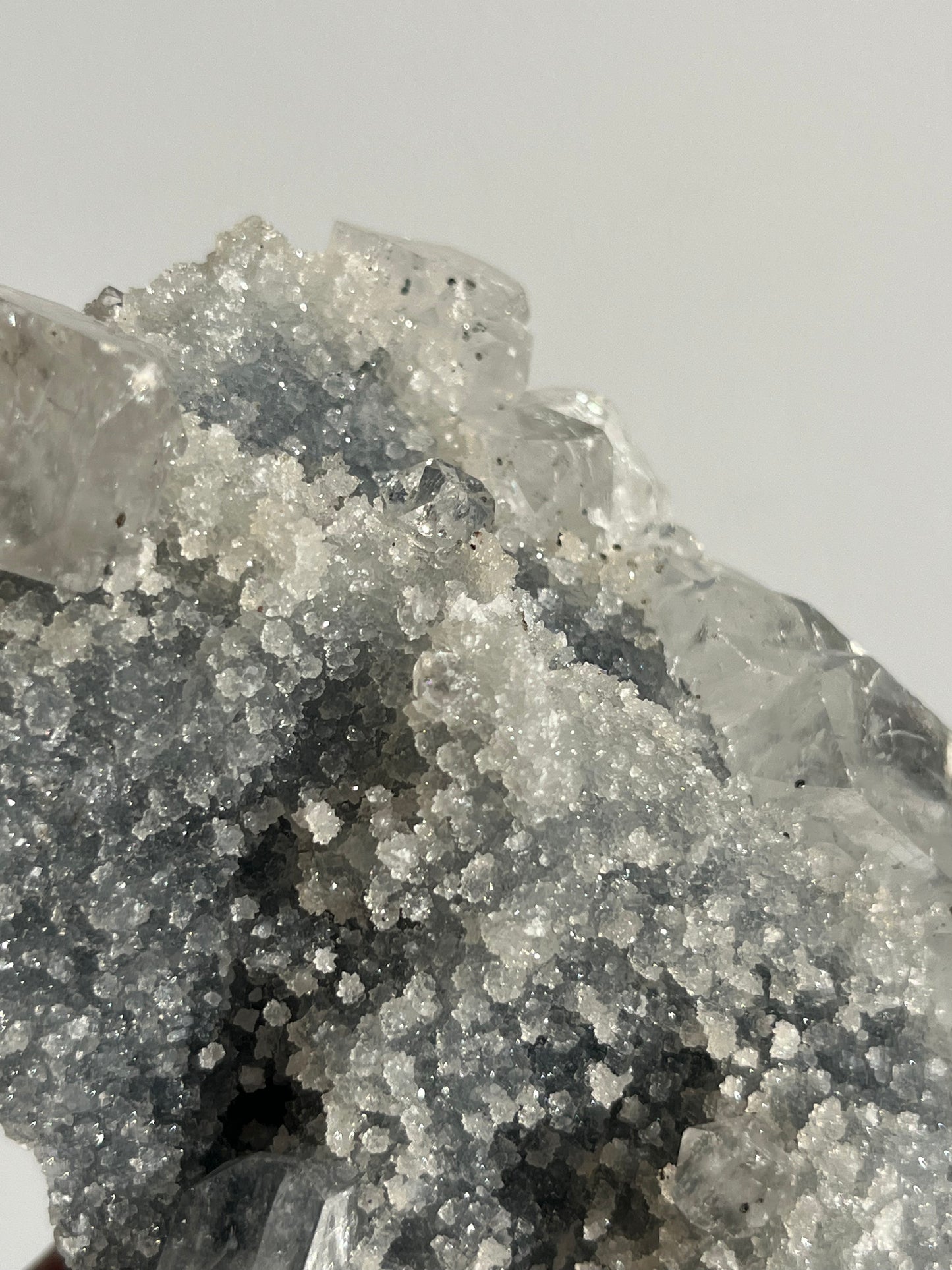 Apophyllite with Grey Chalcedony Specimen (Self-standing)