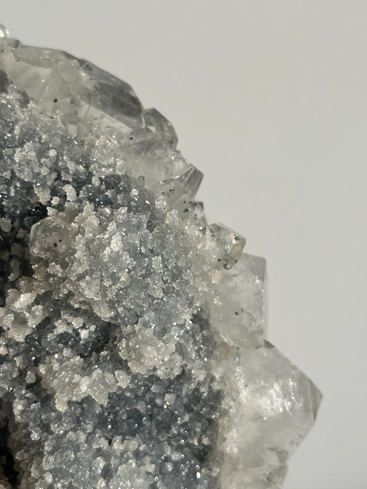 Apophyllite with Grey Chalcedony Specimen (Self-standing)
