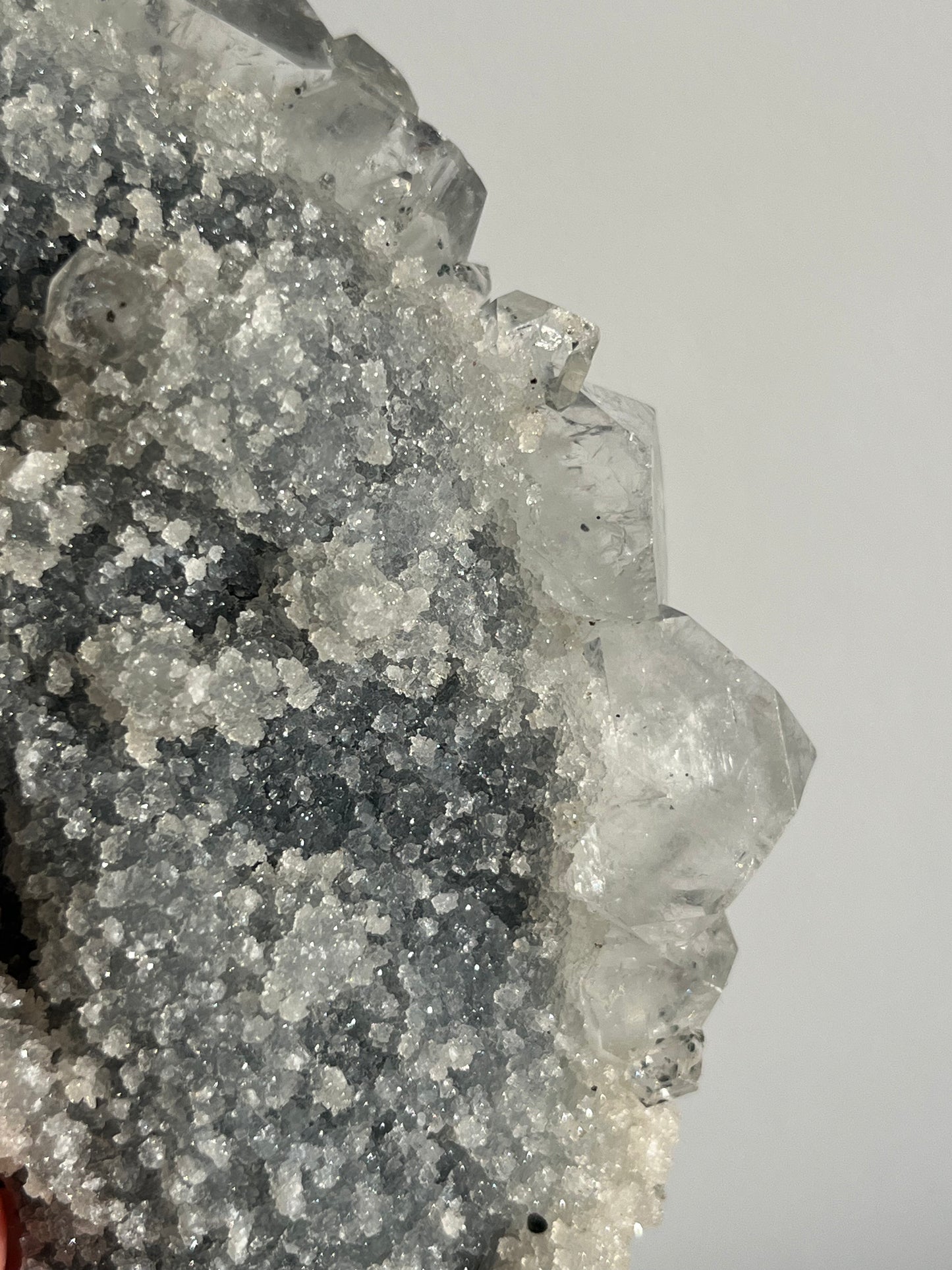 Apophyllite with Grey Chalcedony Specimen (Self-standing)