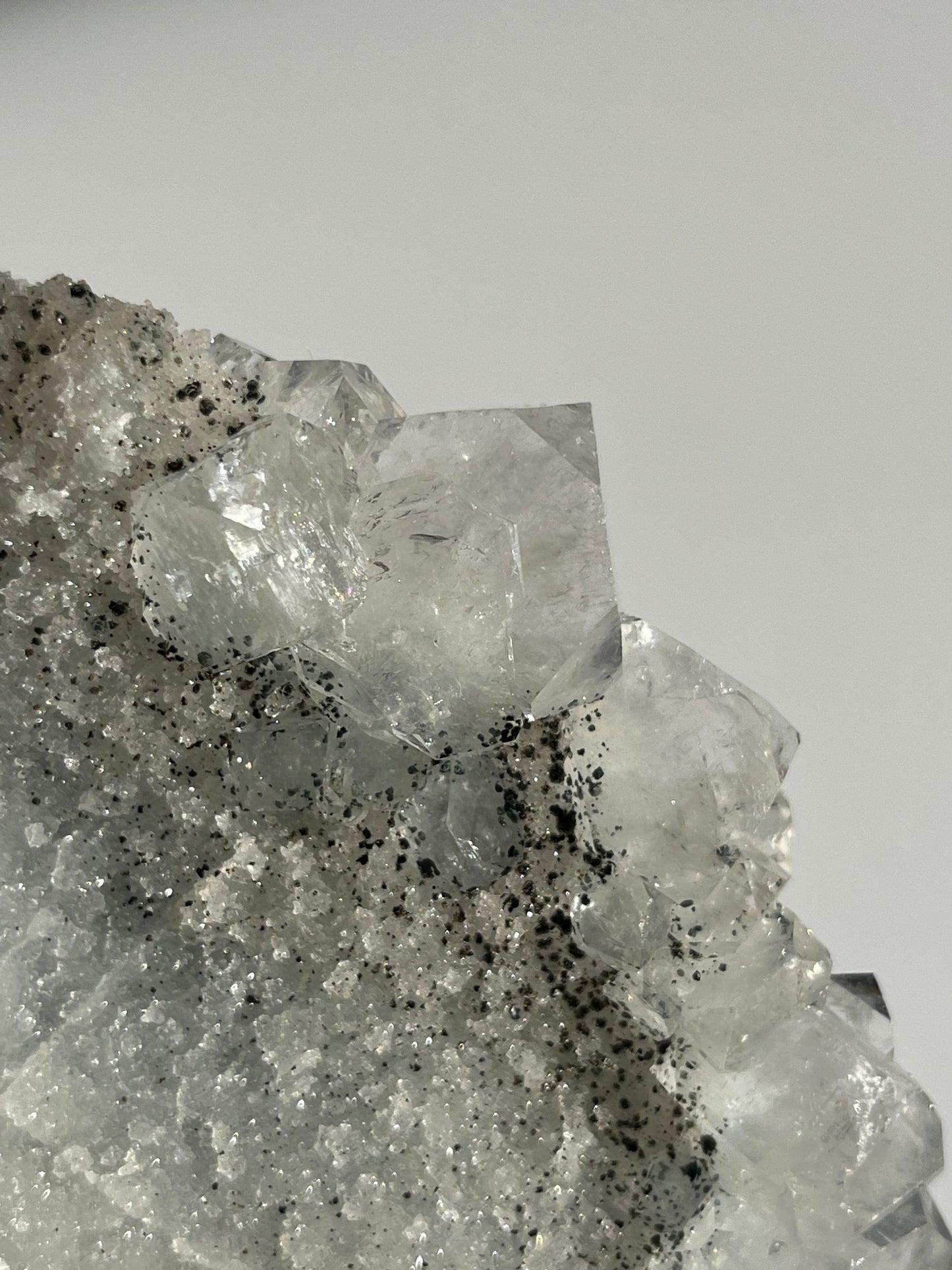 Apophyllite with Grey Chalcedony Specimen (Self-standing)