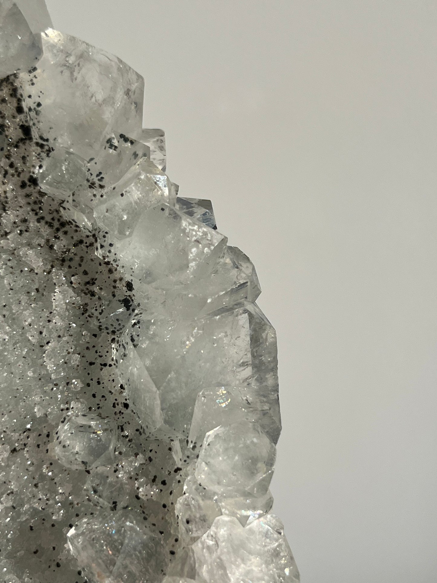 Apophyllite with Grey Chalcedony Specimen (Self-standing)