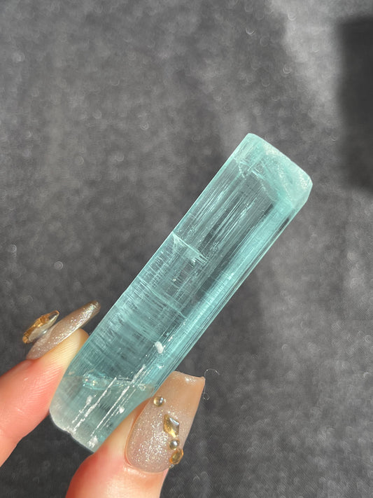 'Chanan' Aquamarine Specimen with Fingerprint Pattern in Termination C (Collector’s Choice)