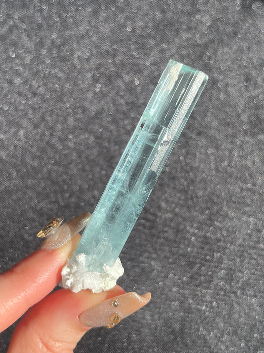 Aquamarine with Feldspar and Muscovite Specimen Q