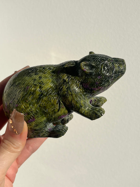 "Taz" Atlantisite Wombat Carving