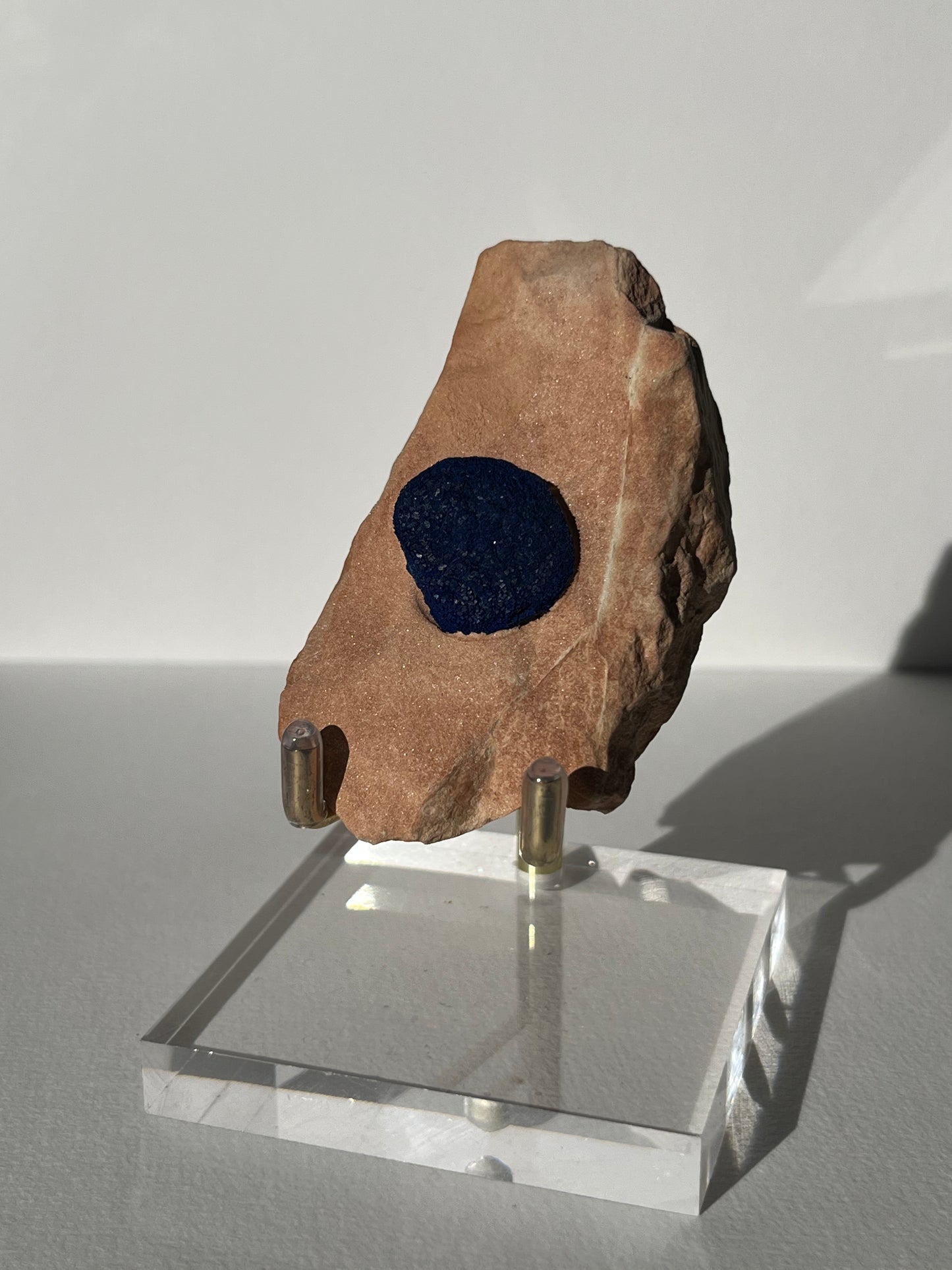 Azurite Sun on Tan Clay Specimen C