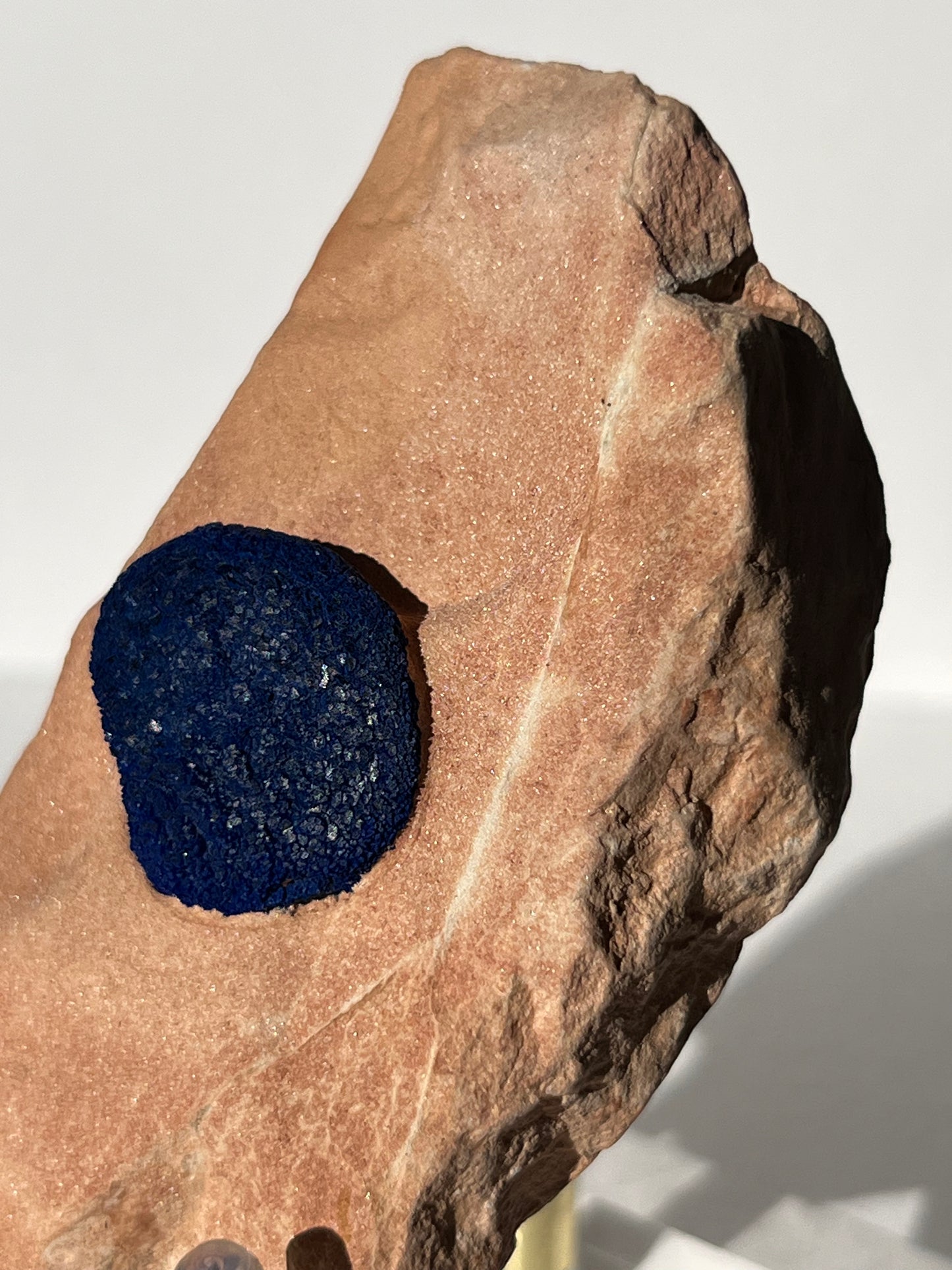 Azurite Sun on Tan Clay Specimen C