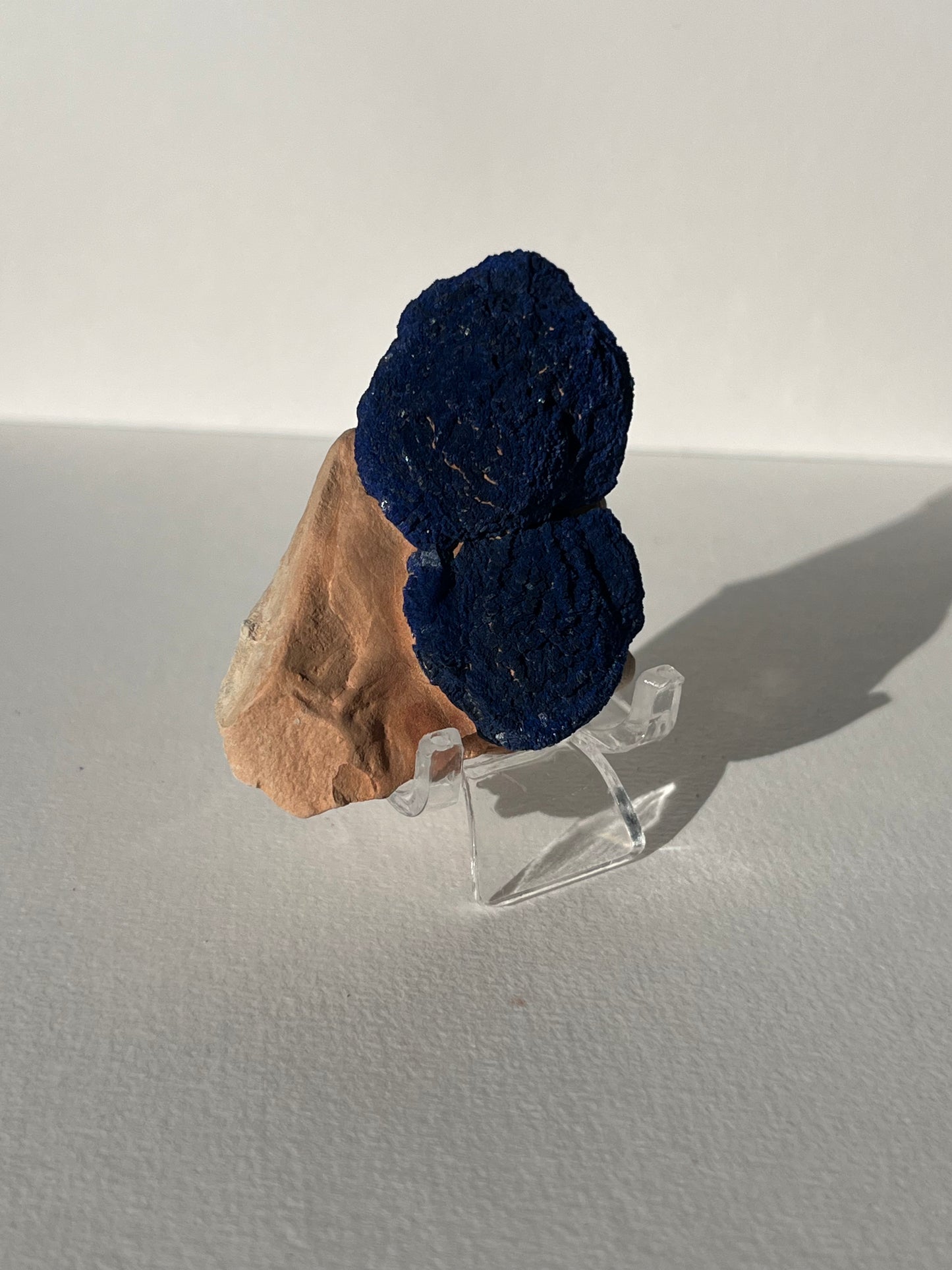 Azurite Sun on Tan Clay Specimen I