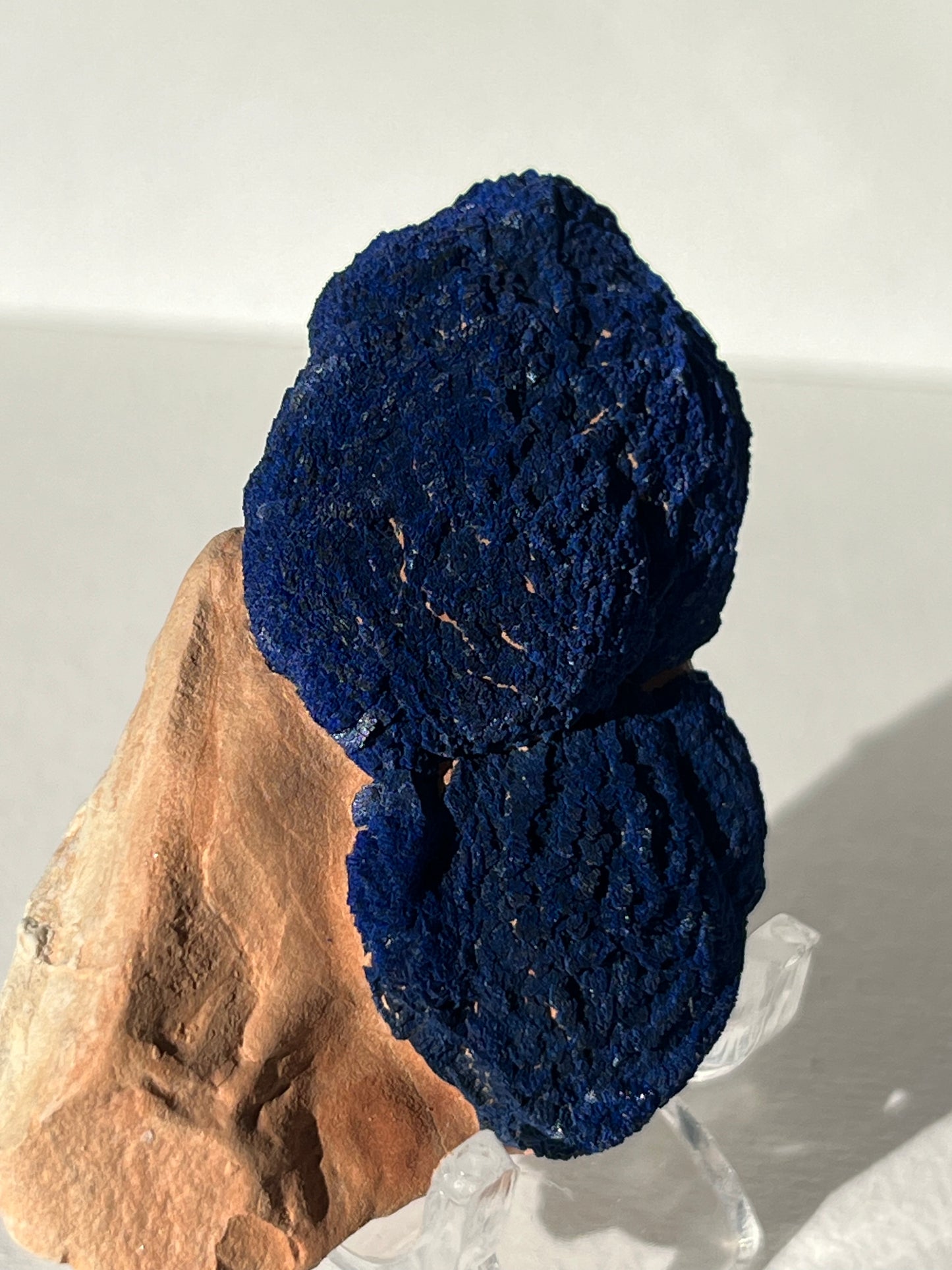 Azurite Sun on Tan Clay Specimen I