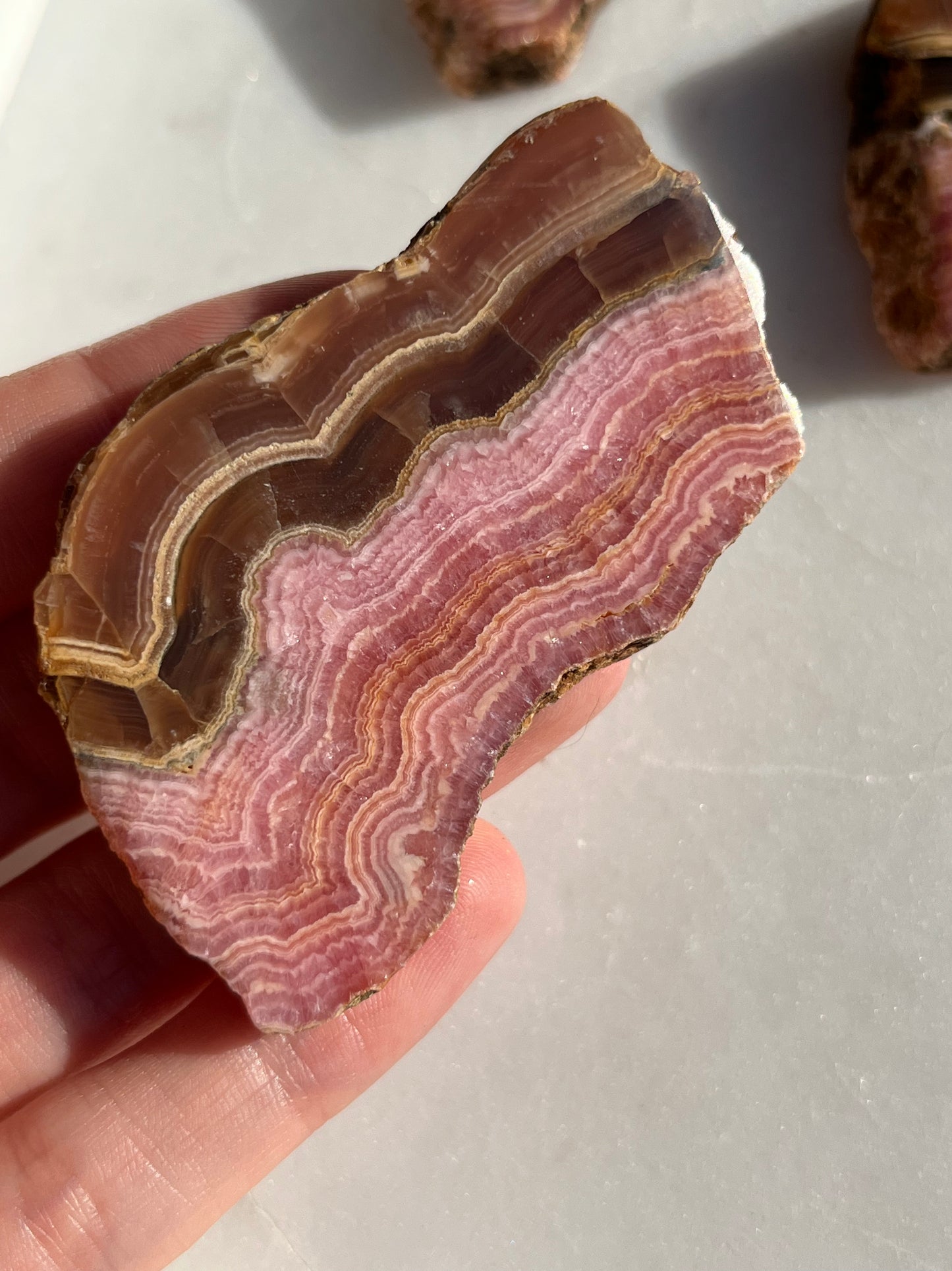 Capillitite Rhodochrosite Slab (Intuitively Chosen)