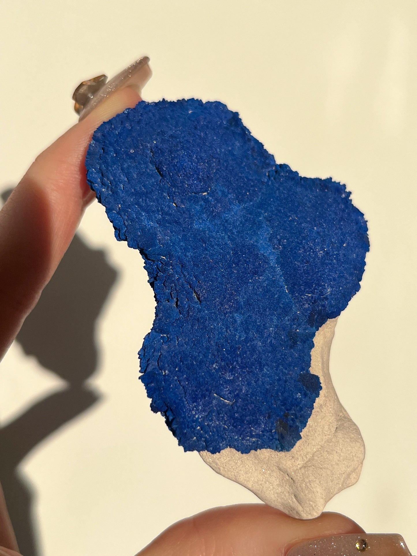 Azurite Sun Specimen on Clay #1