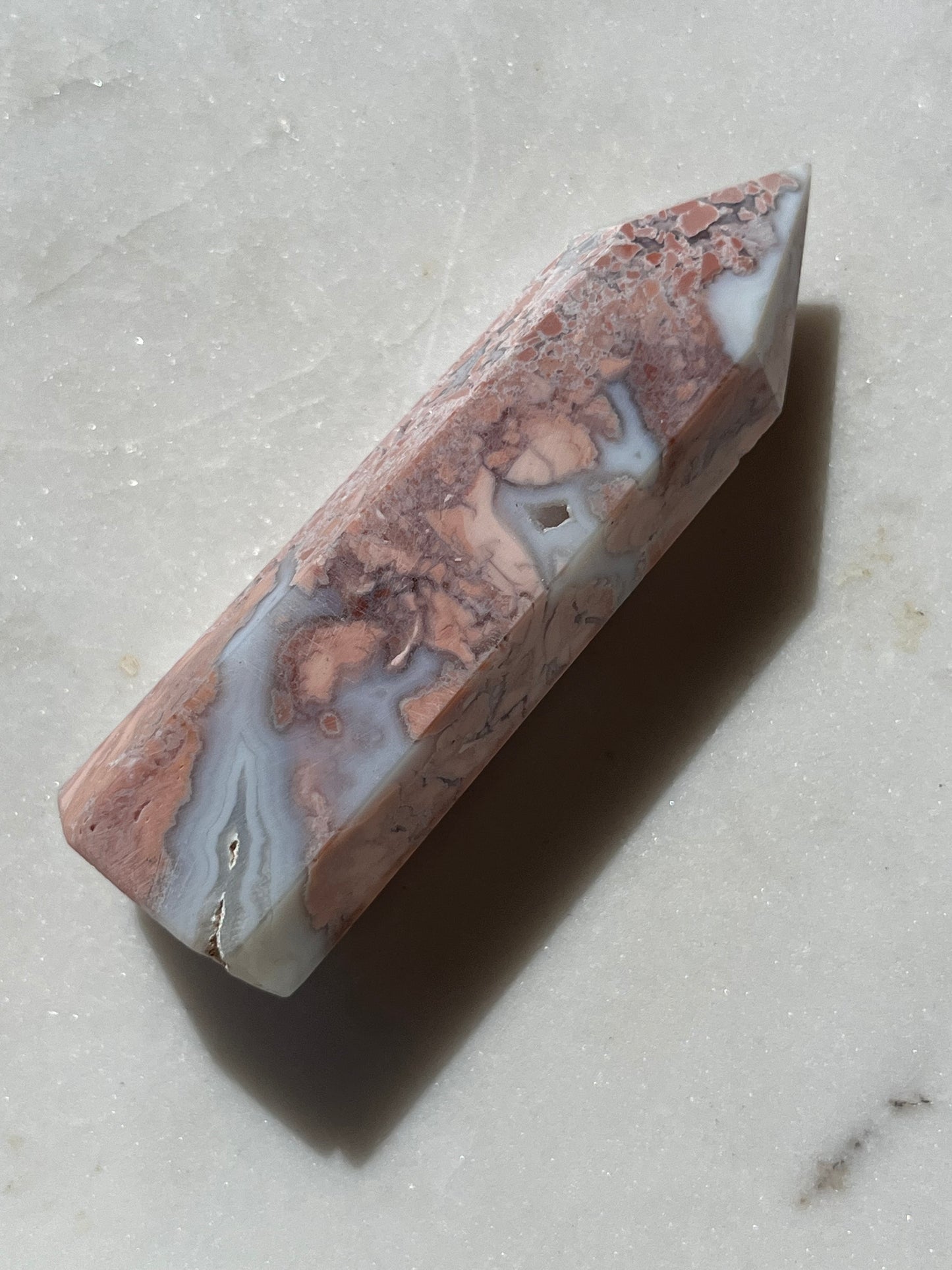 Cotton Candy Agate (Brecciated Jasper in Chalcedony)Tower #8