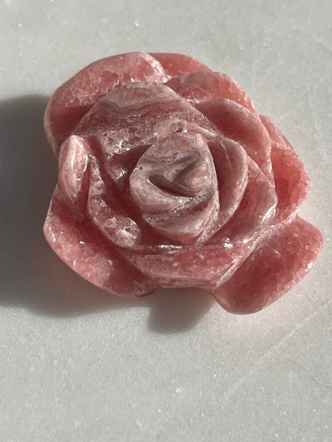 Rhodochrosite Rose Carving #5