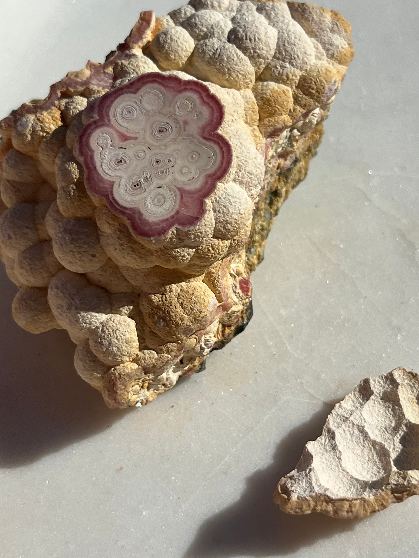 ‘Moonrock’ Botryoidal Rhodochrosite Specimen w/Cap #3