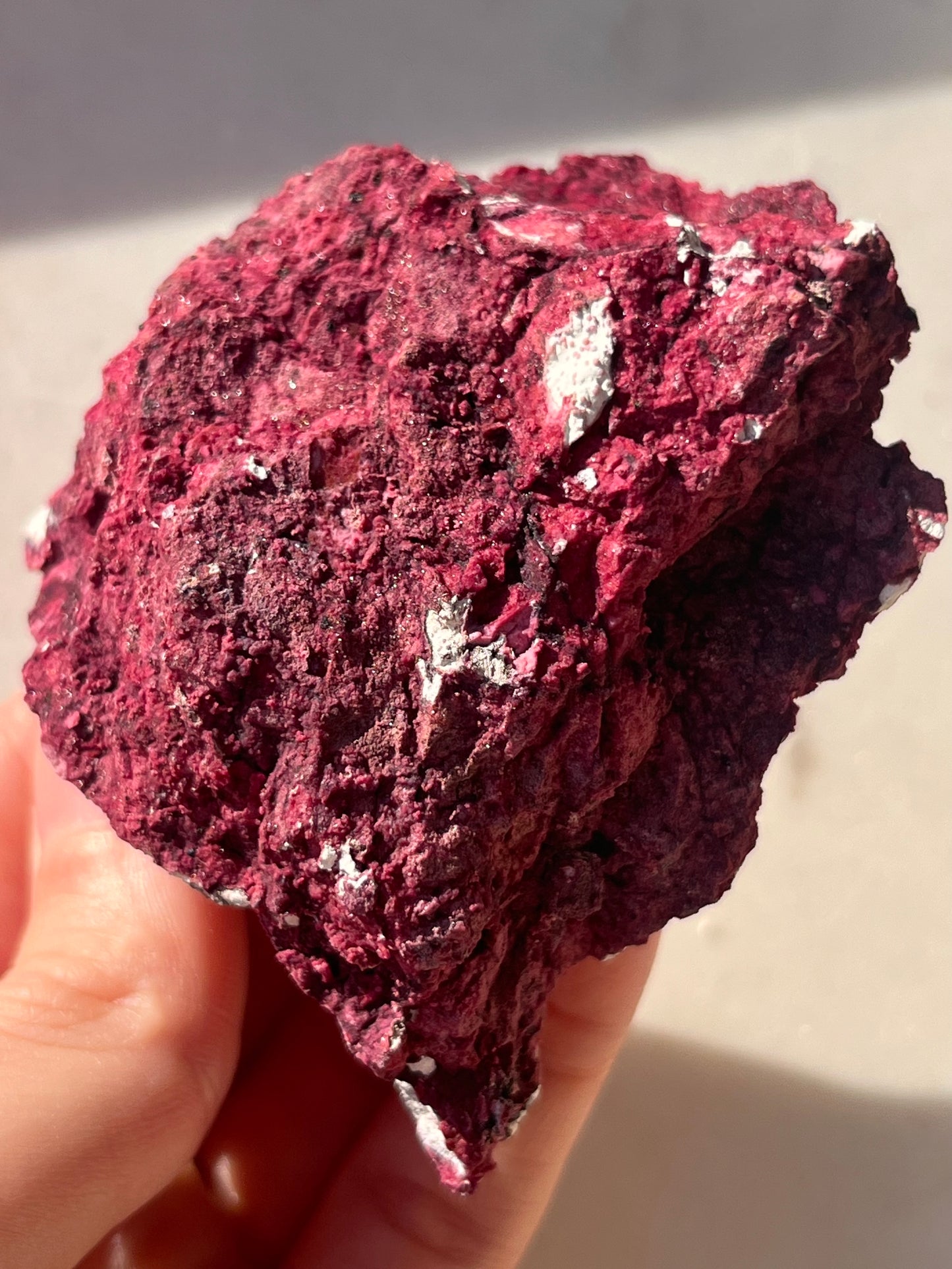 Rare “Red Velvet” Variscite in Limestone Specimen #4