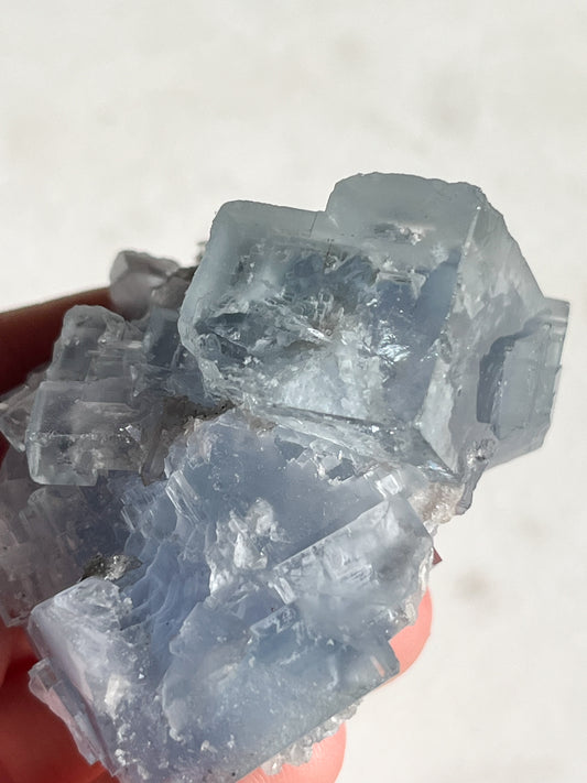 Scenic Phantom Blue Xianghualing Fluorite & Quartz Specimen #2