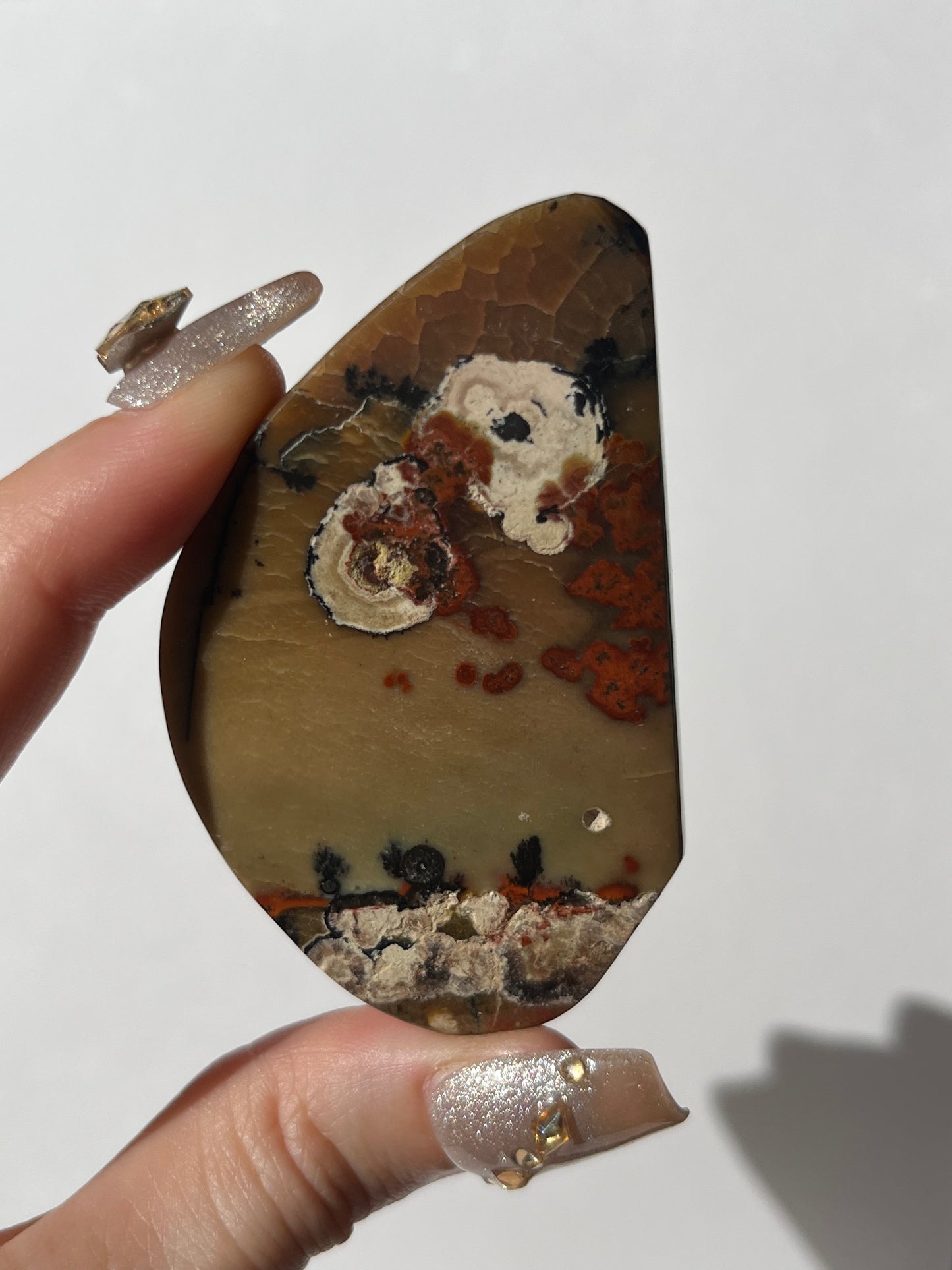 "A Night in Osaka" Batu Seniman Picture Jasper Polished Freeform with Dendritic Inclusions B (Self-Standing)