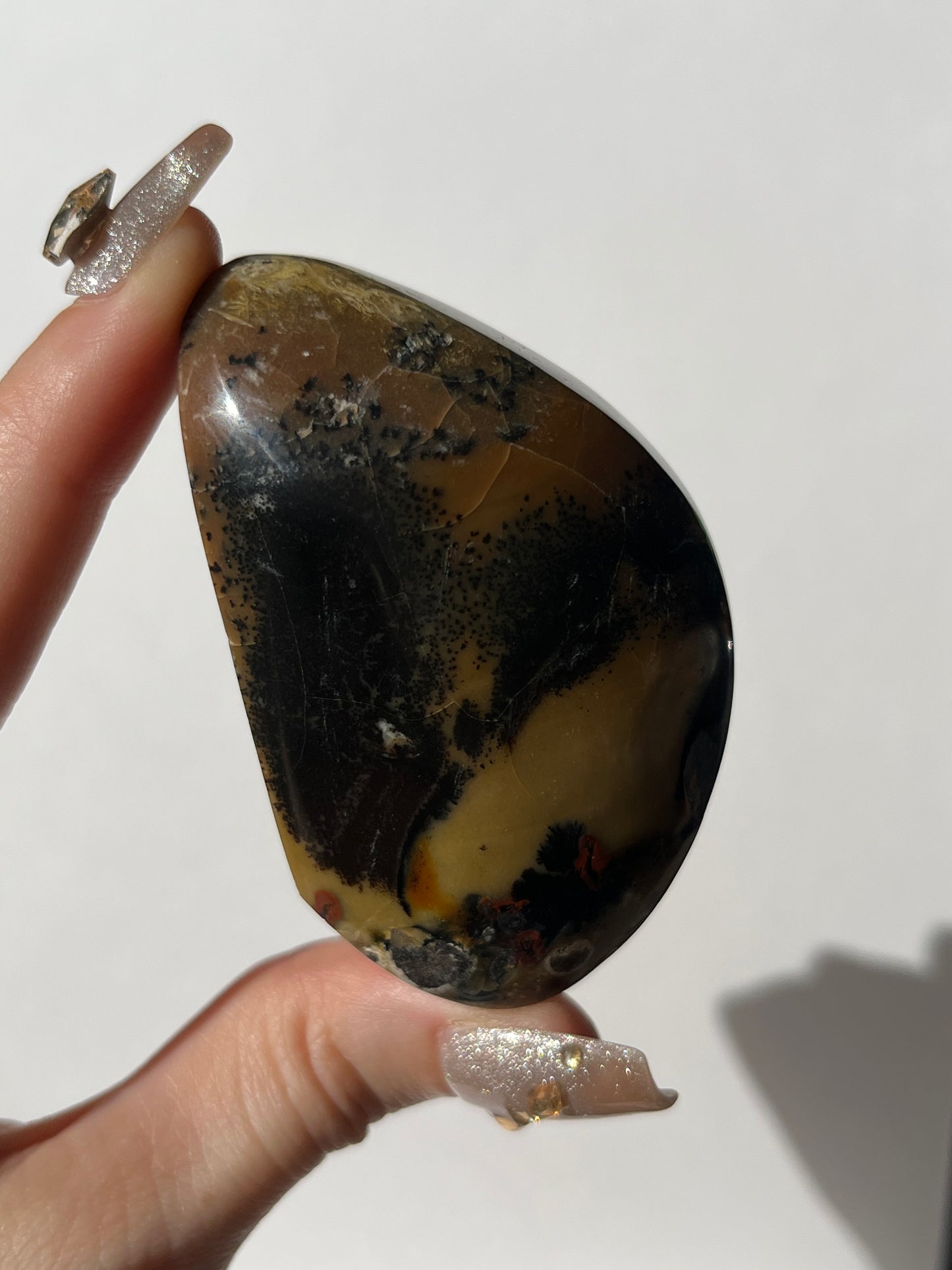 "A Night in Osaka" Batu Seniman Picture Jasper Polished Freeform with Dendritic Inclusions B (Self-Standing)
