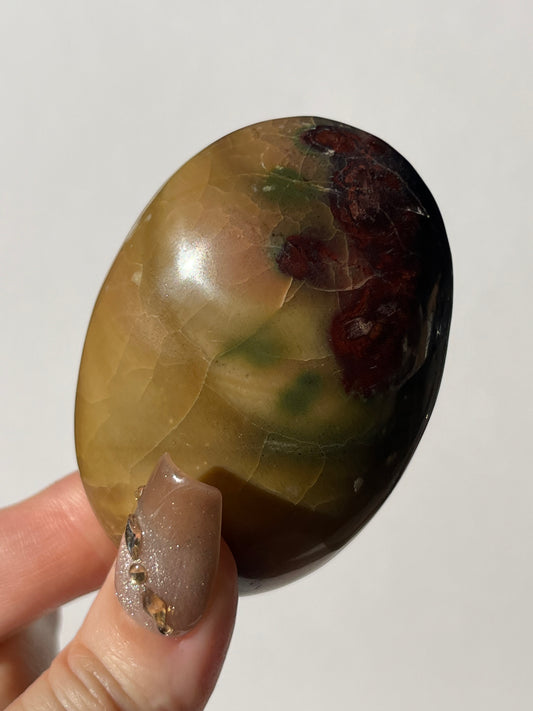 “Crimson Bloom” Batu Seniman Picture Jasper Palmstone B