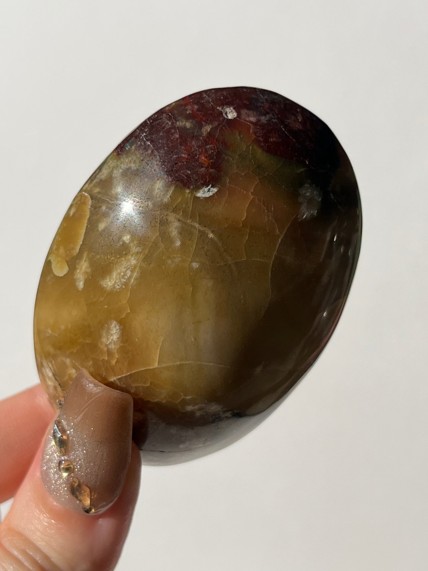 “Crimson Bloom” Batu Seniman Picture Jasper Palmstone B