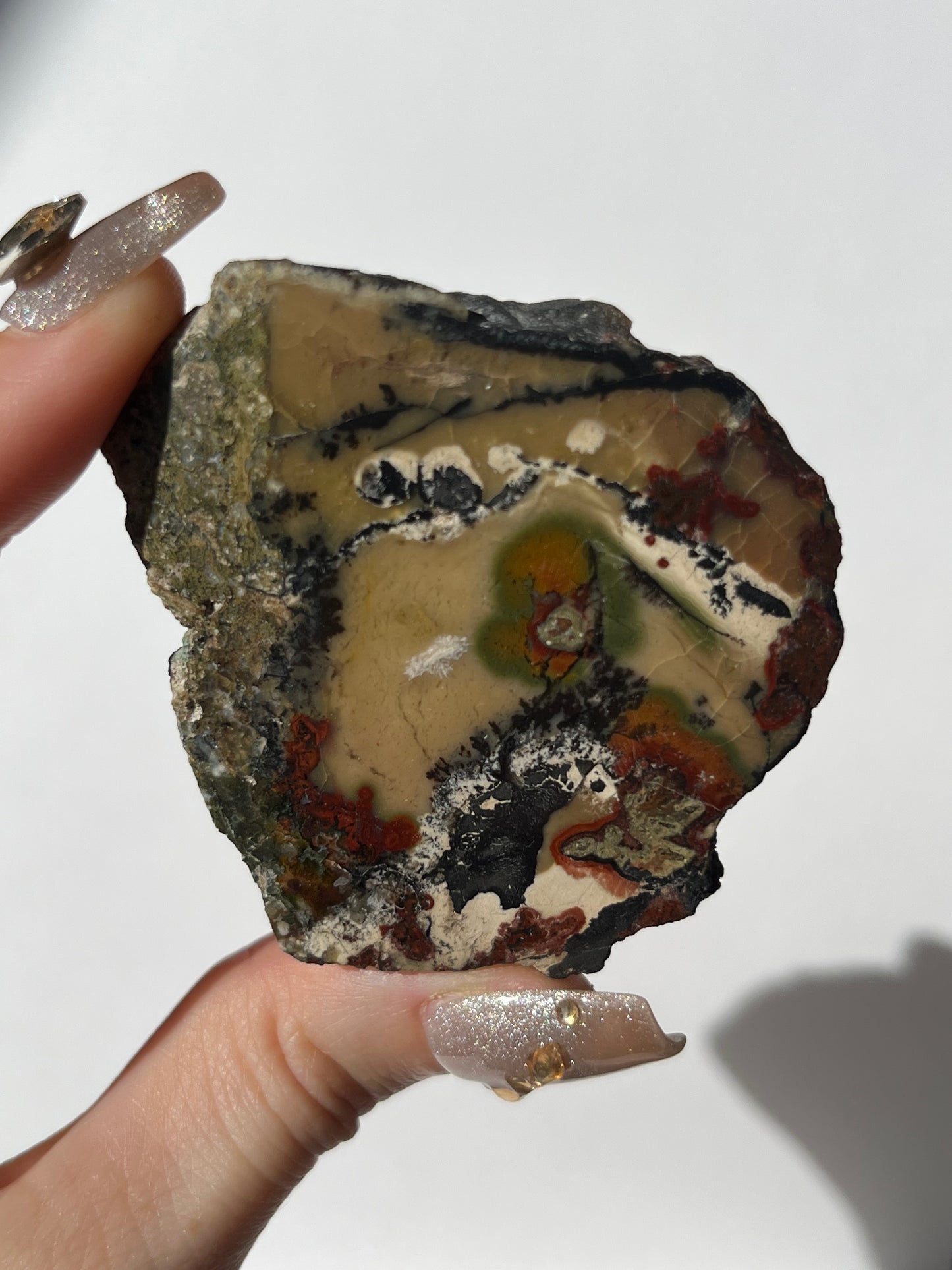 "The Painted Lady" Batu Seniman Picture Jasper Semi Polished Slab F