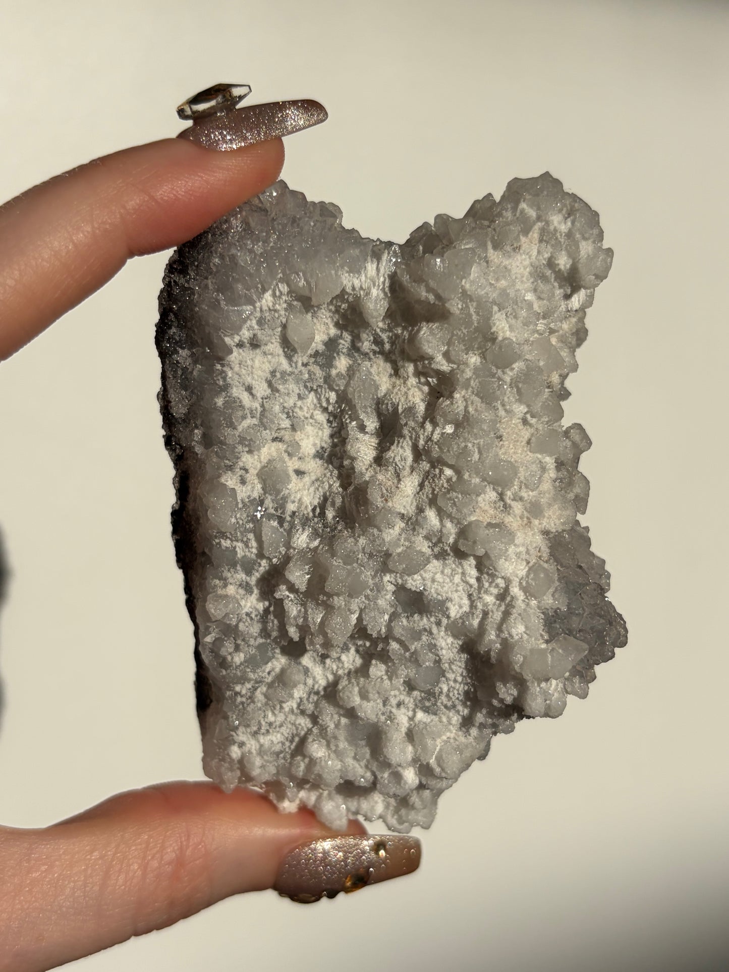 Black-Grey Chalcedony with Apophyllite Specimen B