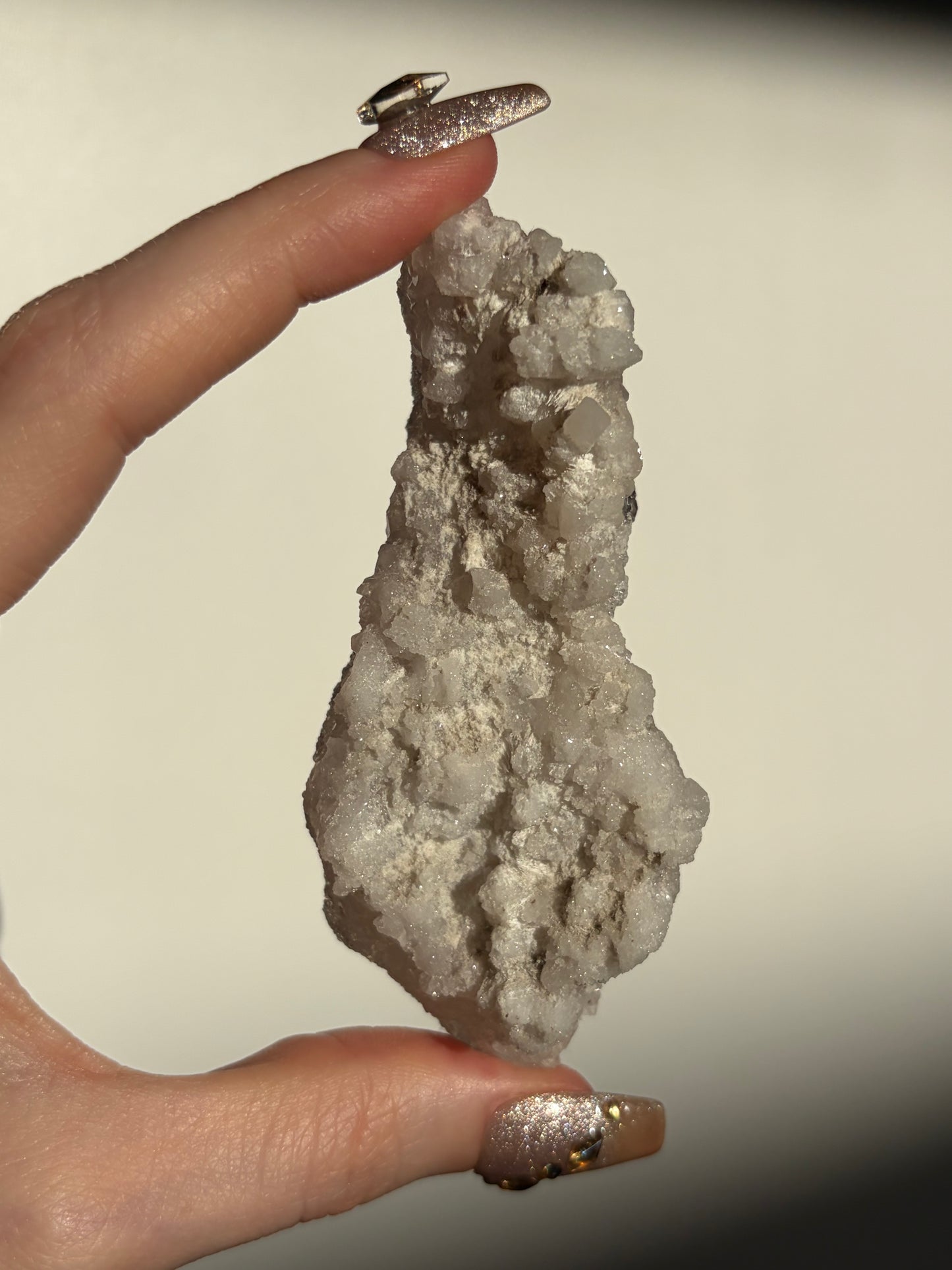Black-Grey Chalcedony with Apophyllite Specimen F