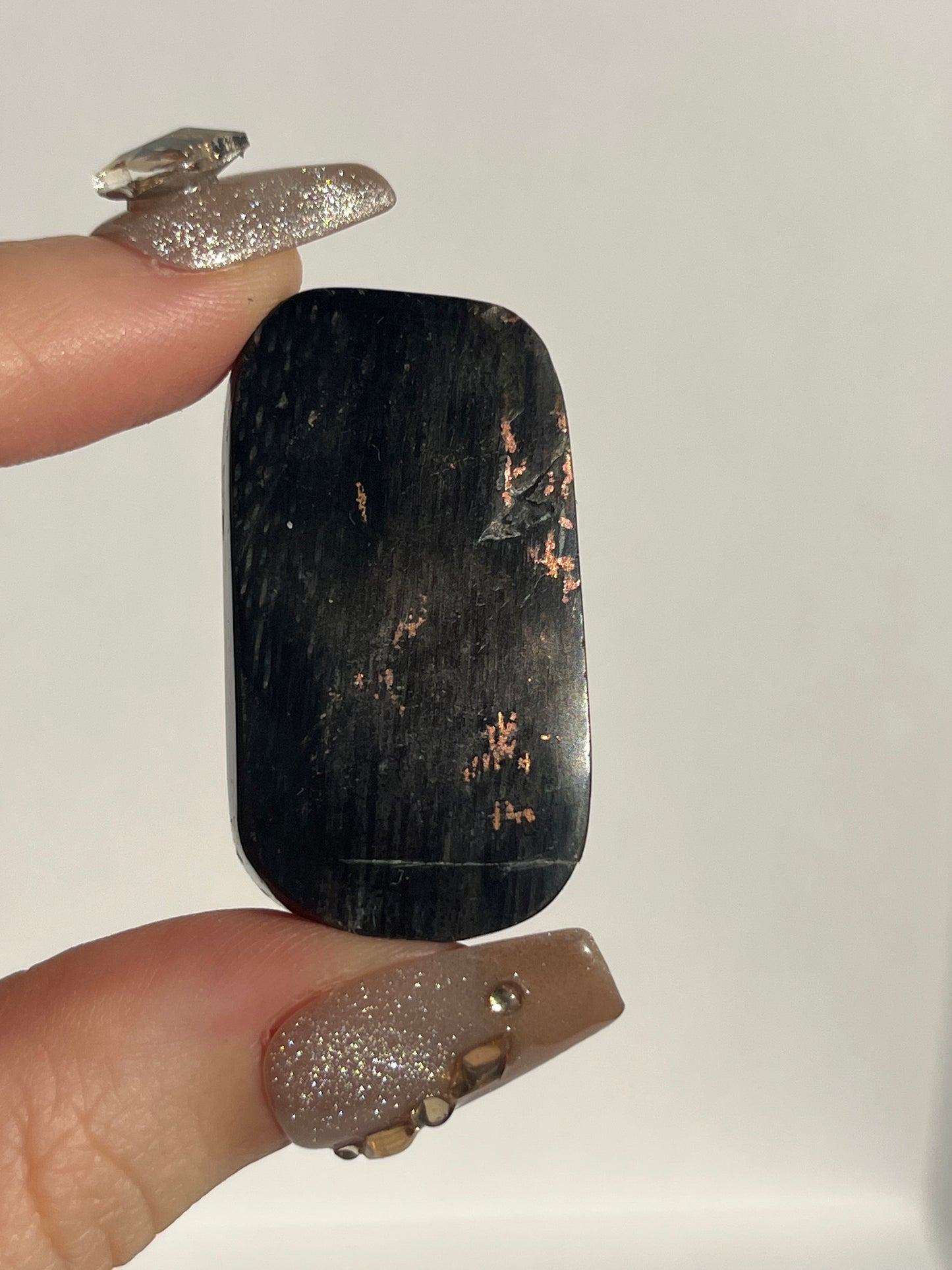 Black Opalised Petrified Wood with Copper Inclusions Polished Freeform (You Choose)