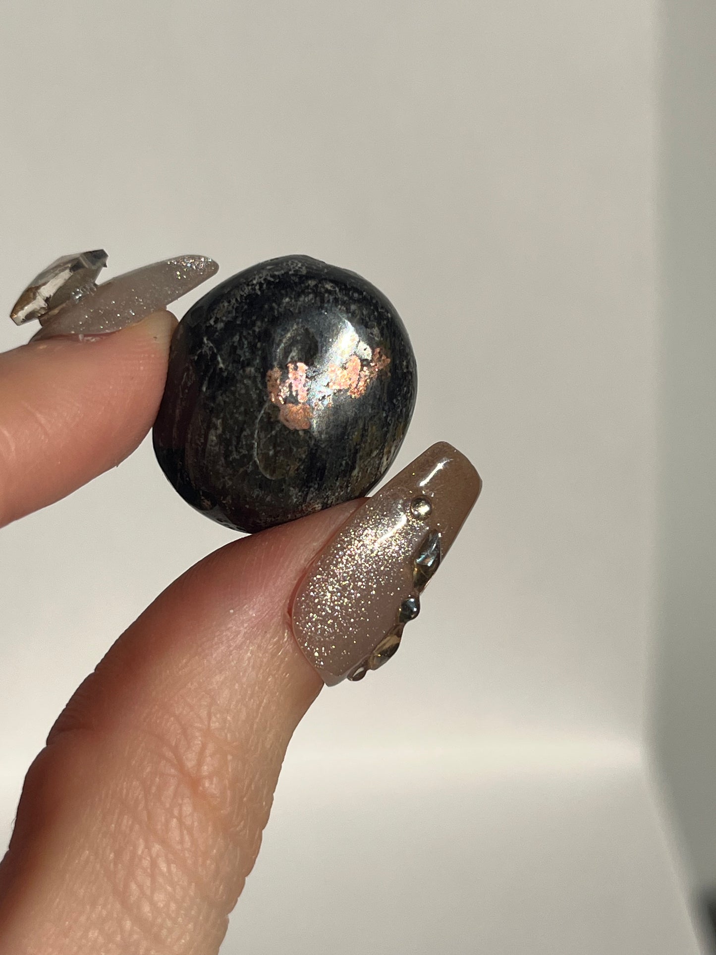 Black Opalised Petrified Wood with Copper Inclusions Polished Freeform (You Choose)