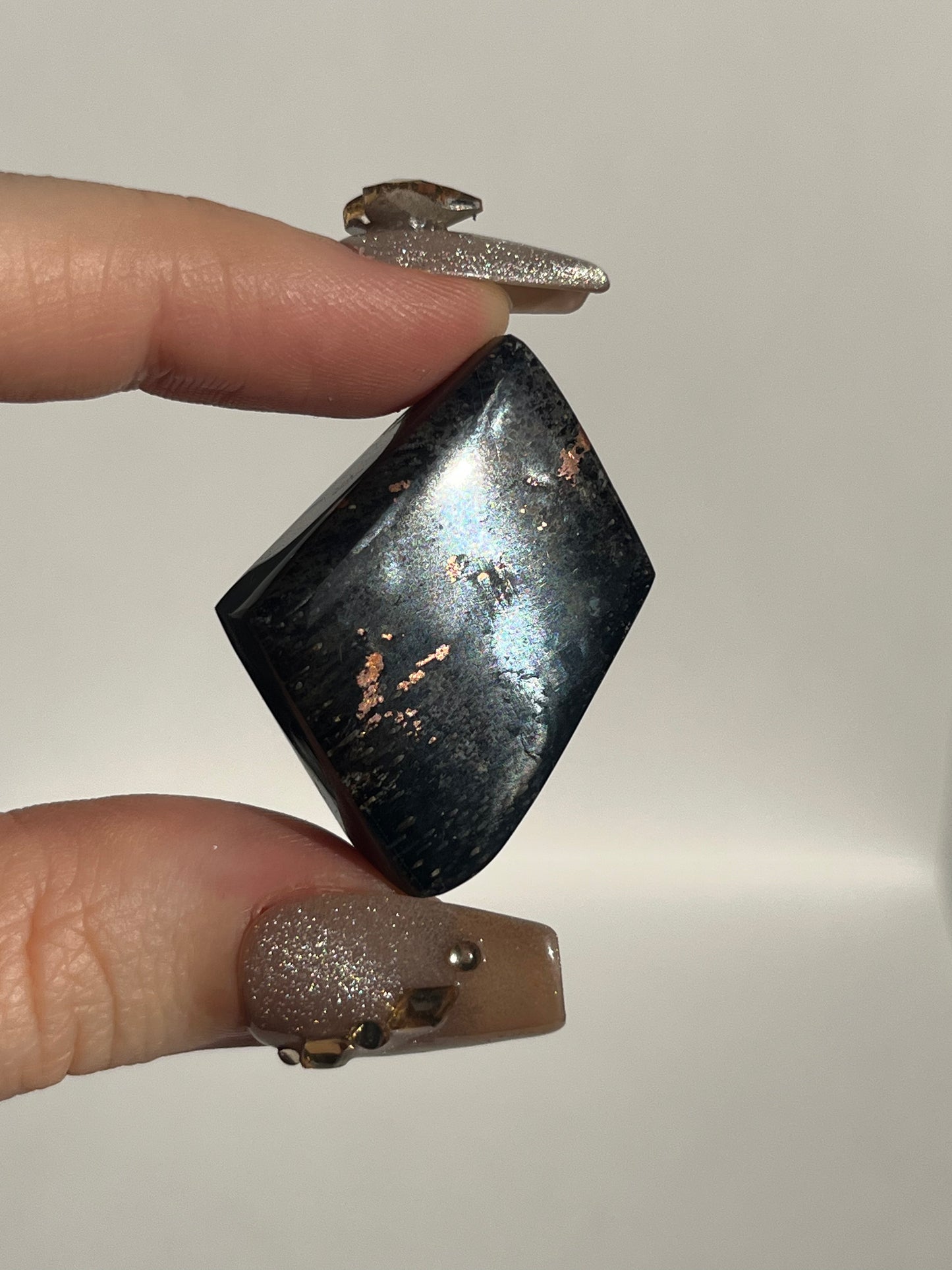 Black Opalised Petrified Wood with Copper Inclusions Polished Freeform (You Choose)
