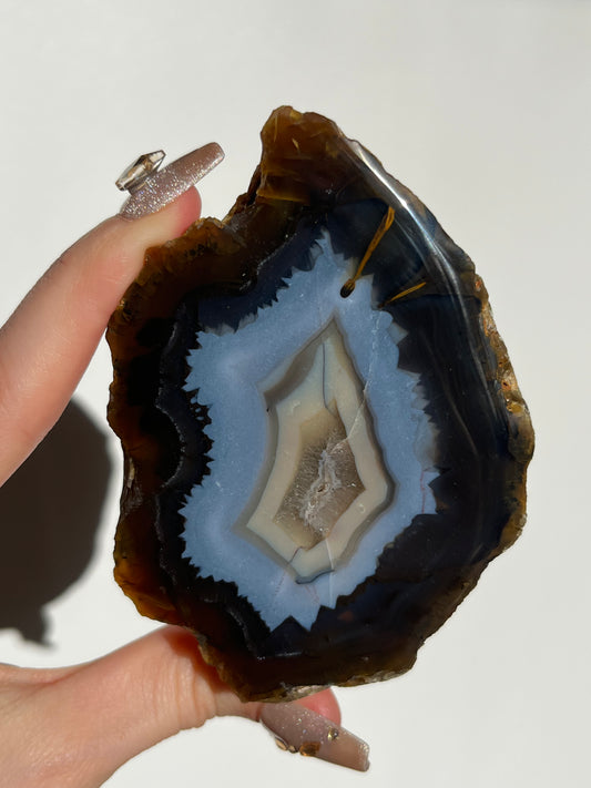 'Oasis Bloom' Blue East Indonesian Agate Geode